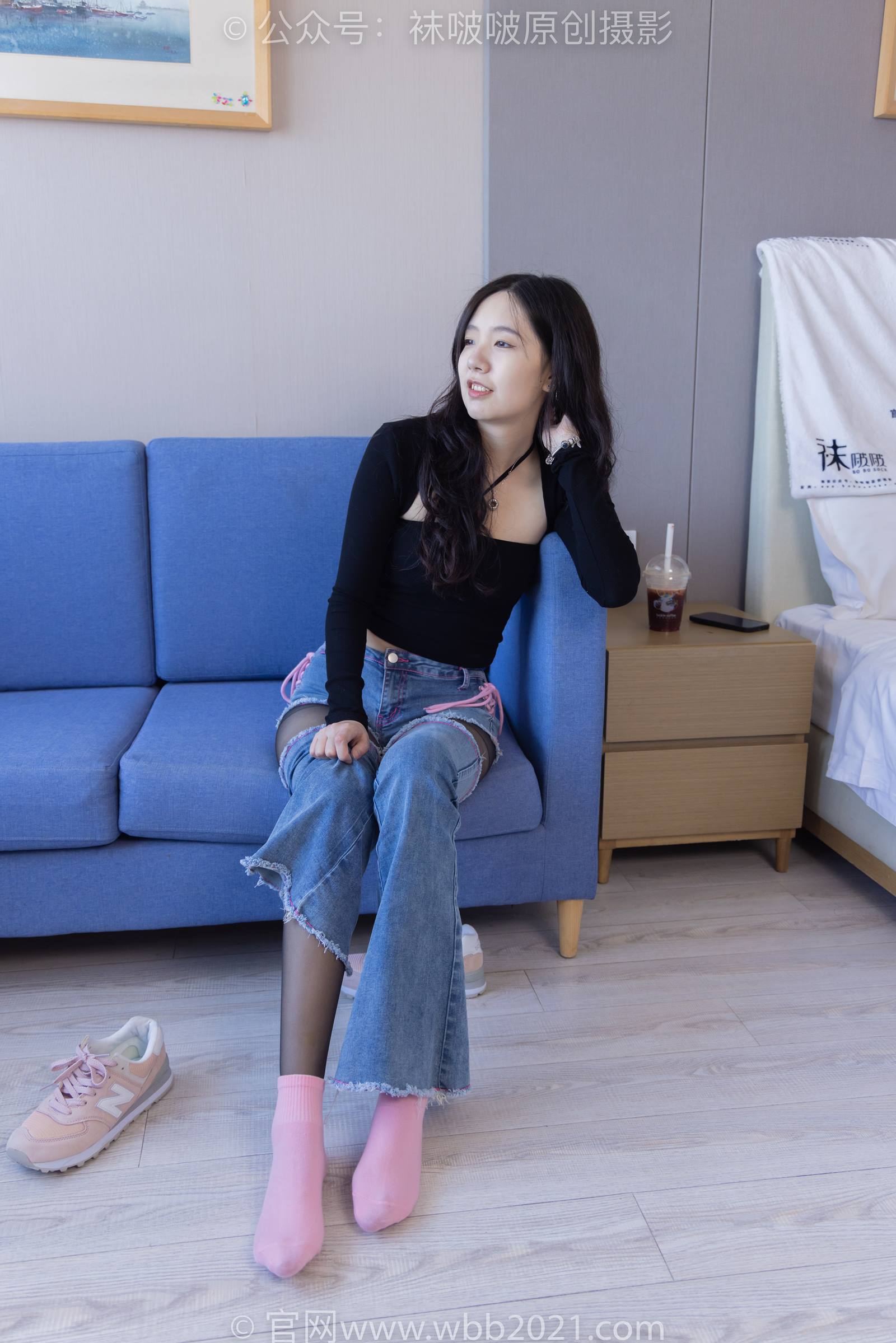 图片[59]-[BoBoSocks袜啵啵]NO.317 小甜豆-运动鞋、可拆卸牛仔裤、粉色棉袜、黑丝、裤里丝[140P] – 速更版-美库