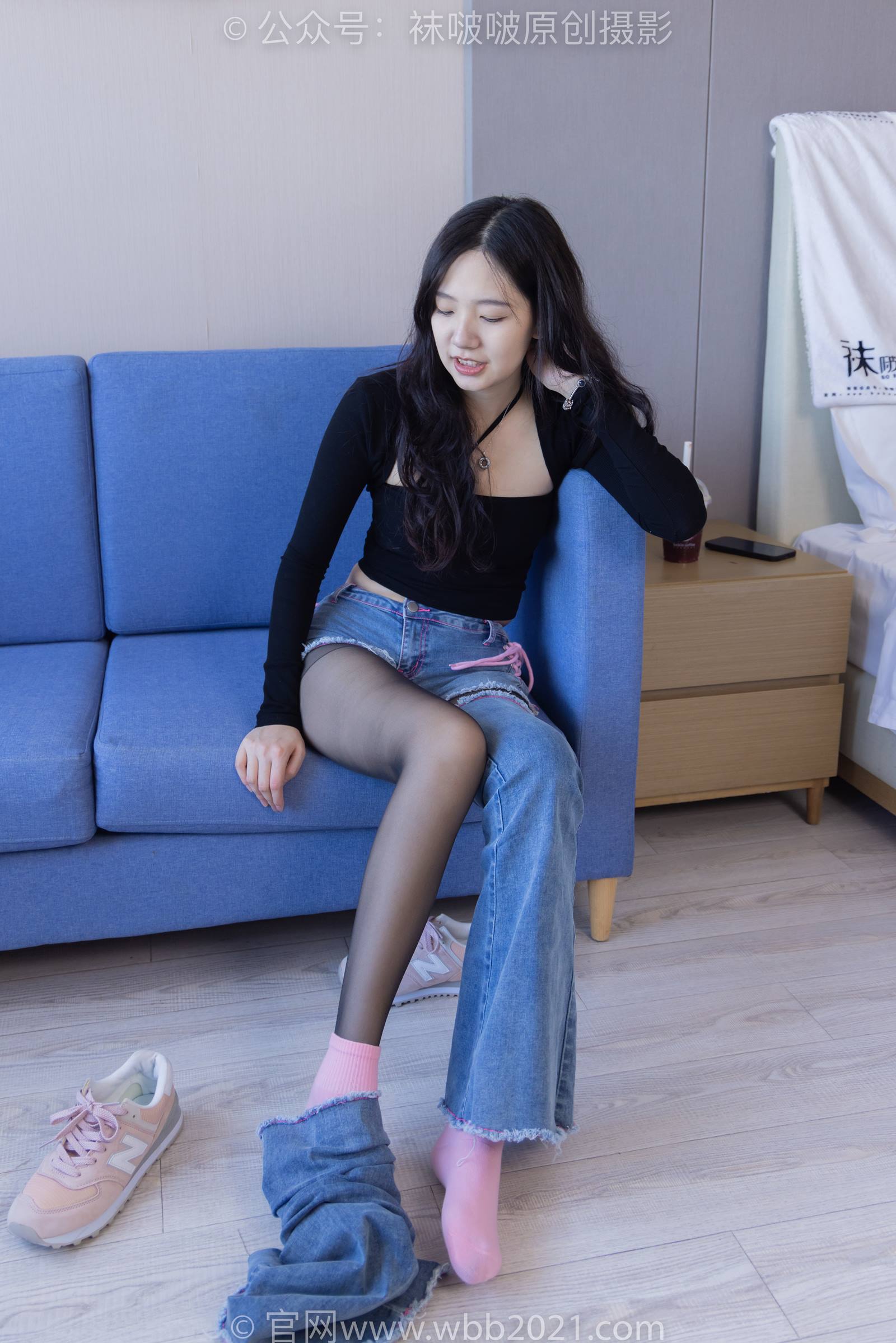 图片[60]-[BoBoSocks袜啵啵]NO.317 小甜豆-运动鞋、可拆卸牛仔裤、粉色棉袜、黑丝、裤里丝[140P] – 速更版-美库