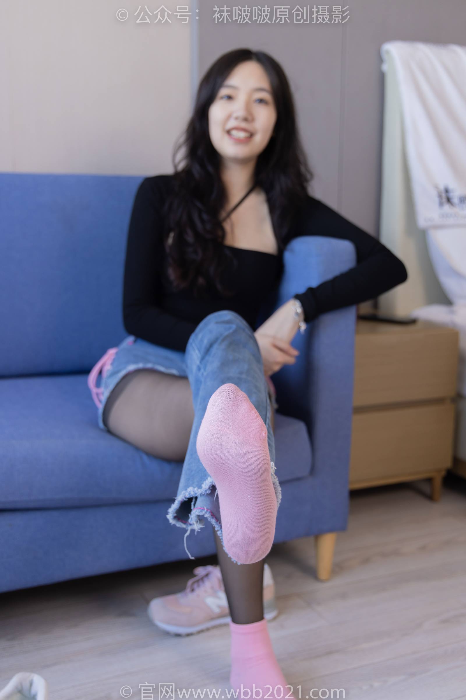 图片[64]-[BoBoSocks袜啵啵]NO.317 小甜豆-运动鞋、可拆卸牛仔裤、粉色棉袜、黑丝、裤里丝[140P] – 速更版-美库