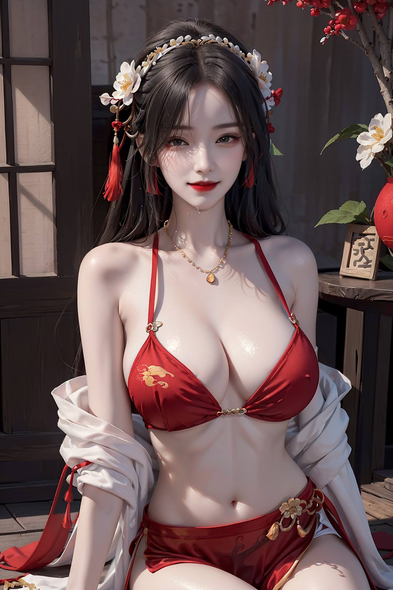 图片[19]-AI绘画 106 国风肚兜[50P] – 速更版-美库