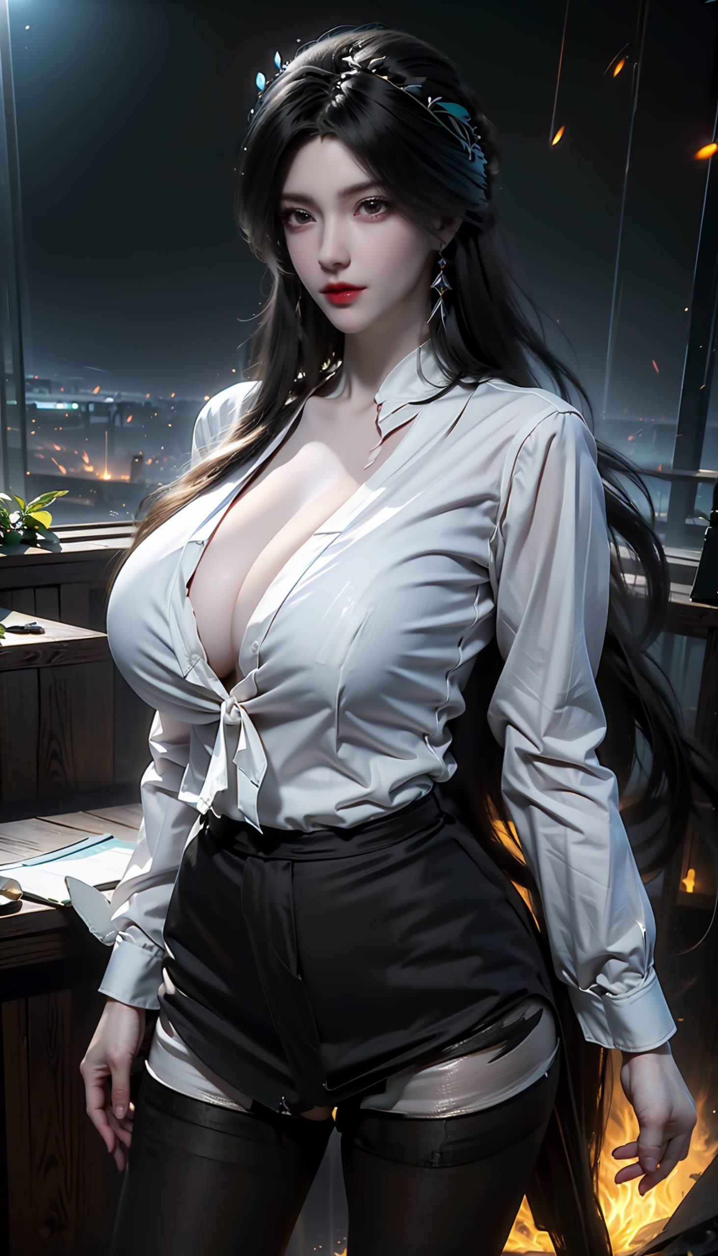 图片[14]-AI绘画 110 完美世界 柳神 黑丝衬衫[90P] – 速更版-美库