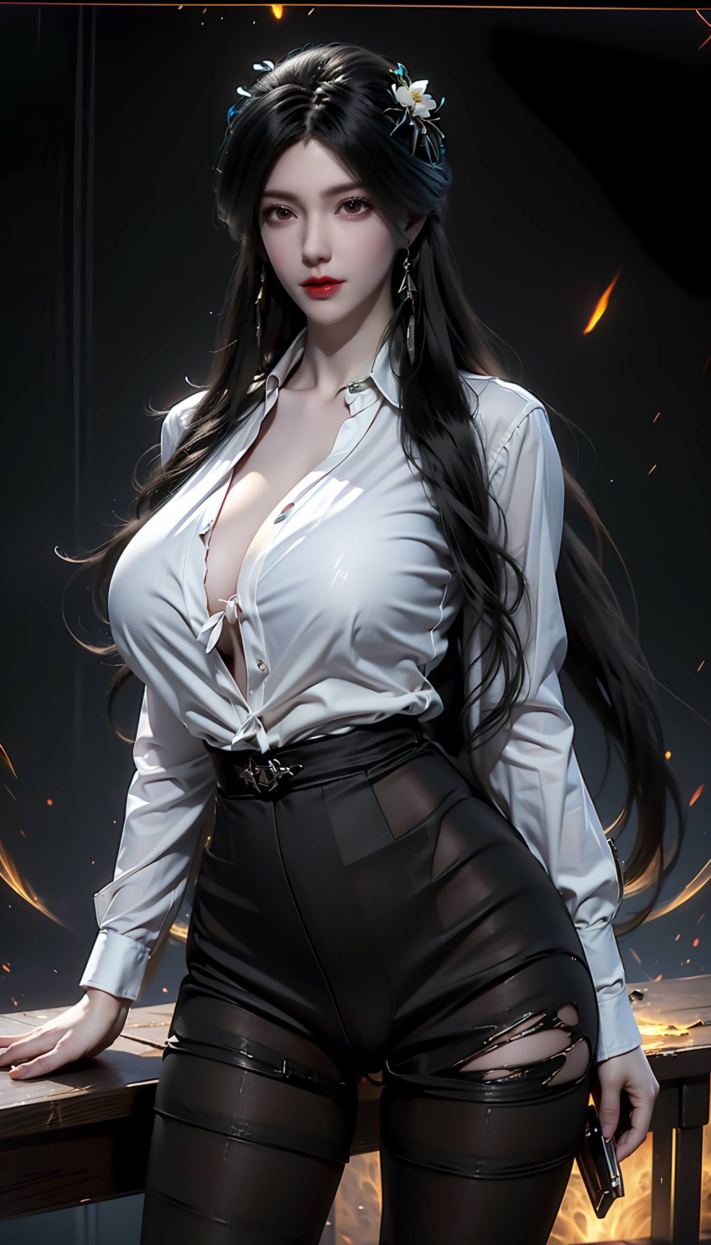 图片[21]-AI绘画 110 完美世界 柳神 黑丝衬衫[90P] – 速更版-美库