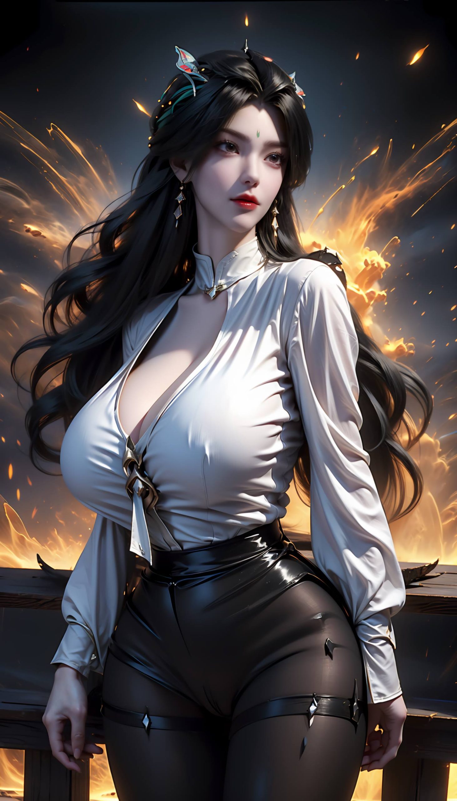 图片[50]-AI绘画 110 完美世界 柳神 黑丝衬衫[90P] – 速更版-美库