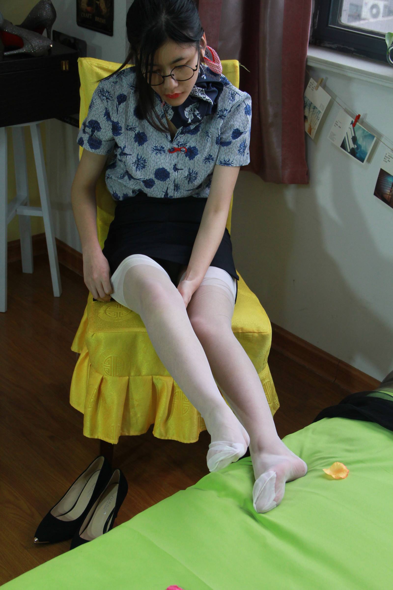 图片[34]-自由摄影 No.004 质感的制服搭配长筒0D长筒丝 [78P] – 速更版-美库