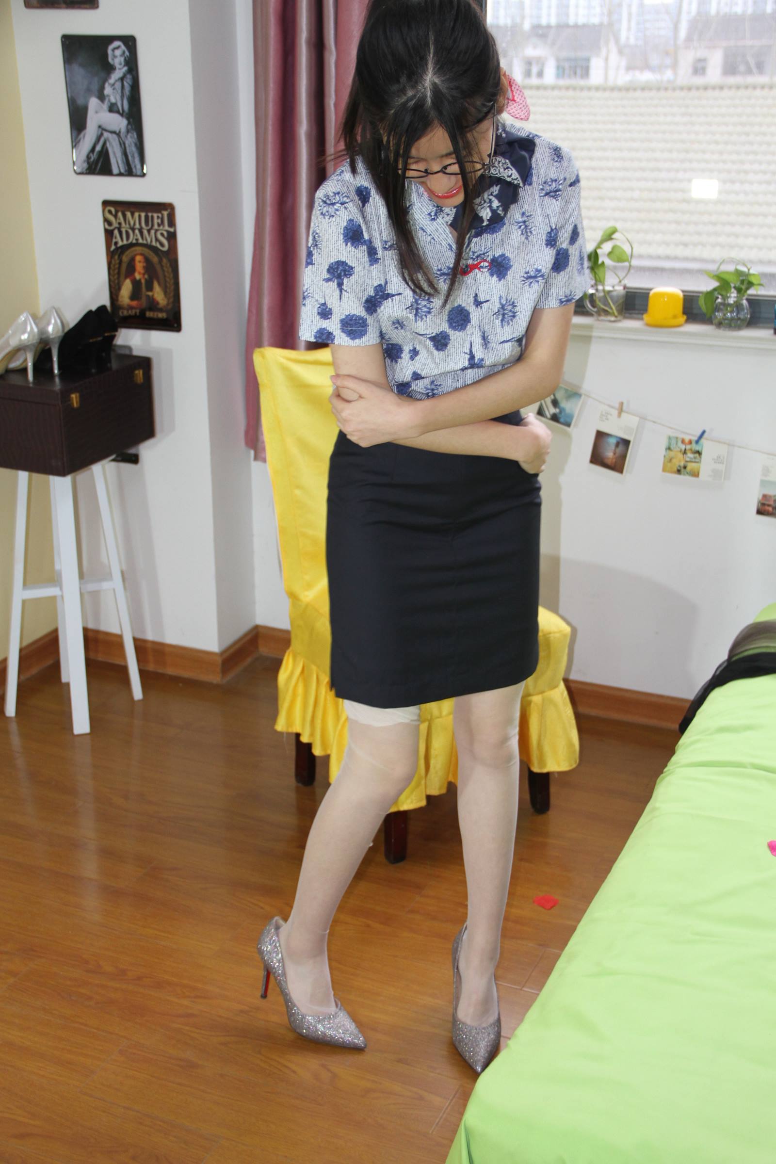 图片[45]-自由摄影 No.004 质感的制服搭配长筒0D长筒丝 [78P] – 速更版-美库