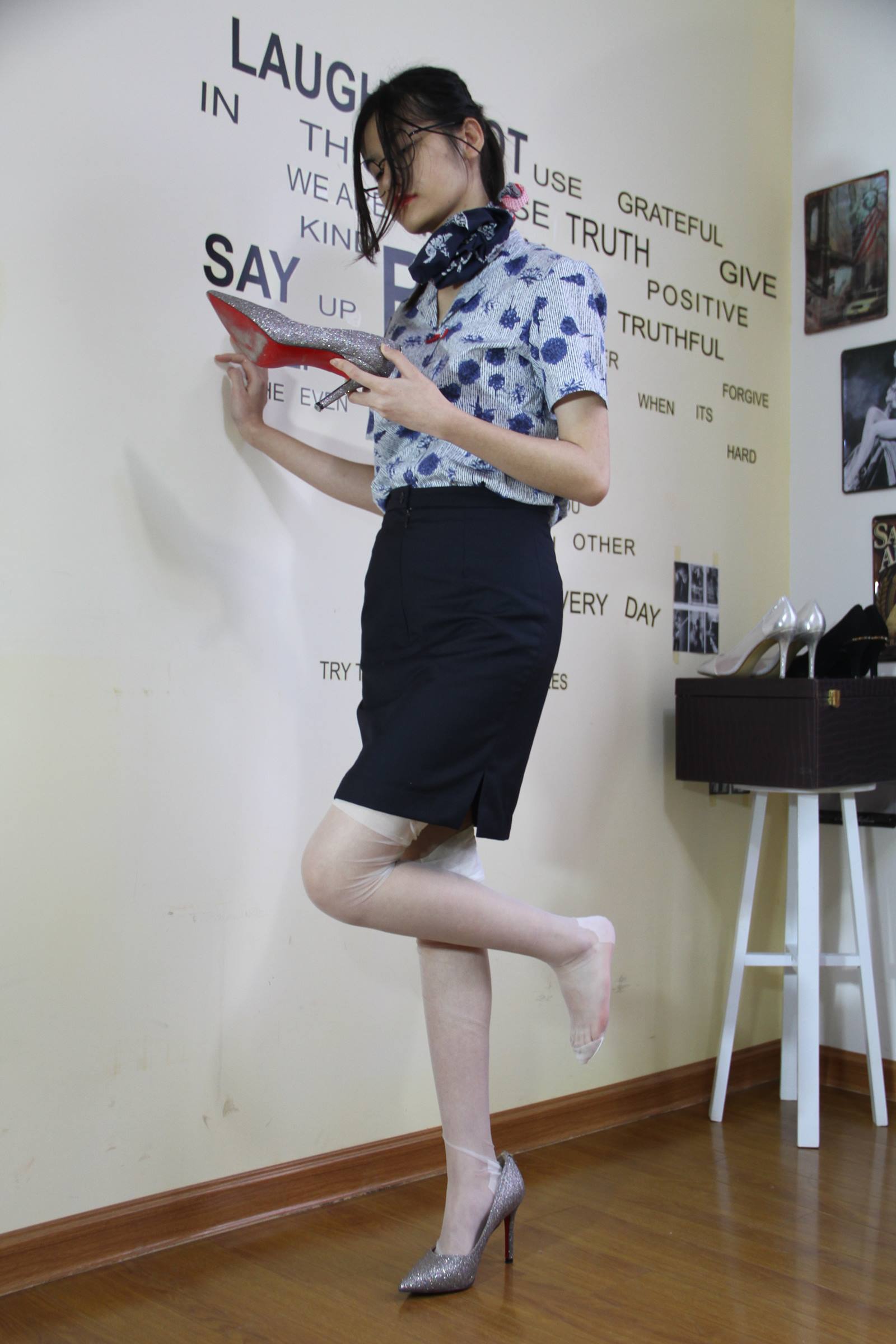 图片[60]-自由摄影 No.004 质感的制服搭配长筒0D长筒丝 [78P] – 速更版-美库