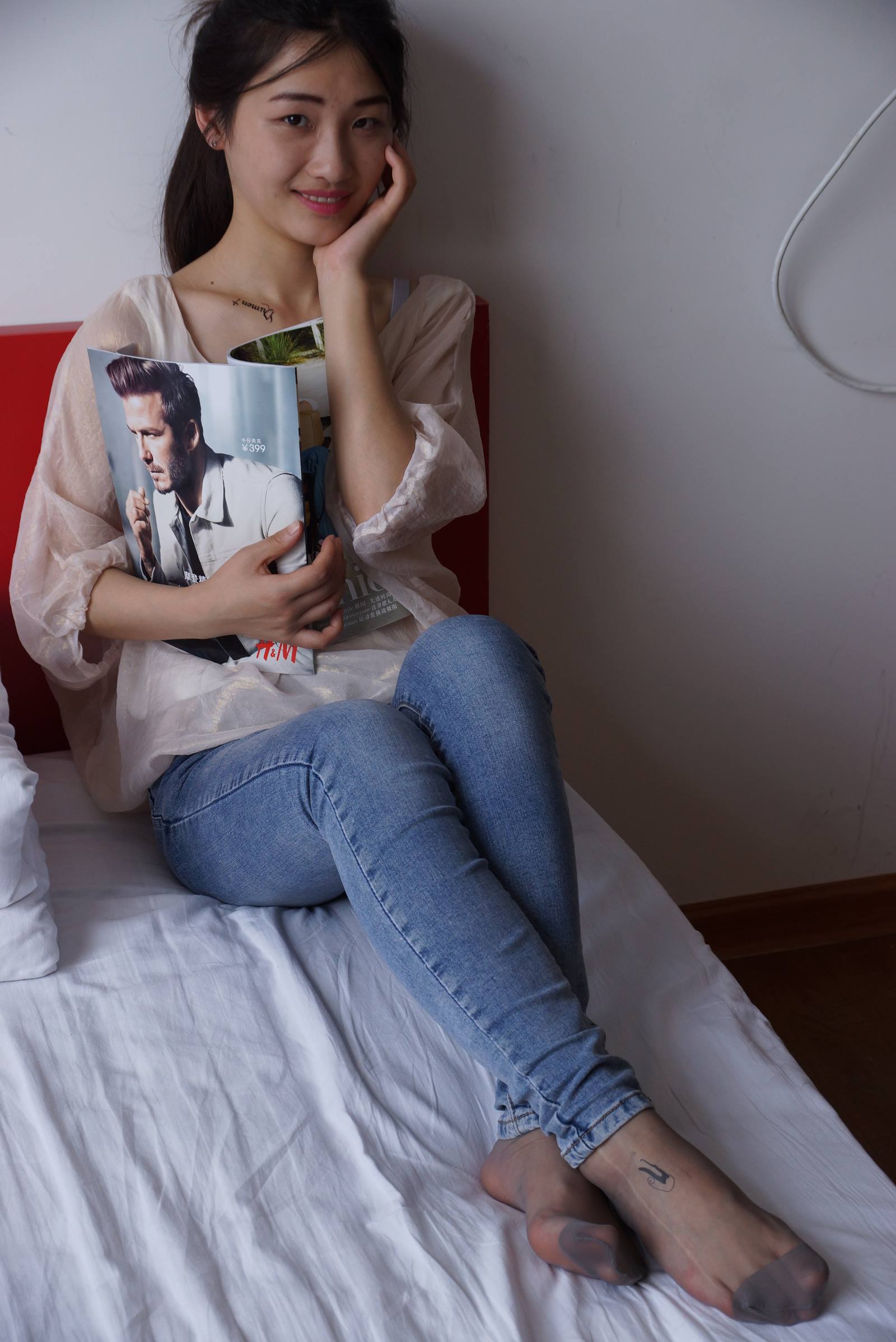 图片[84]-自由摄影 No.005 惬意的周末经典短灰丝陪你看看书 [93P] – 速更版-美库