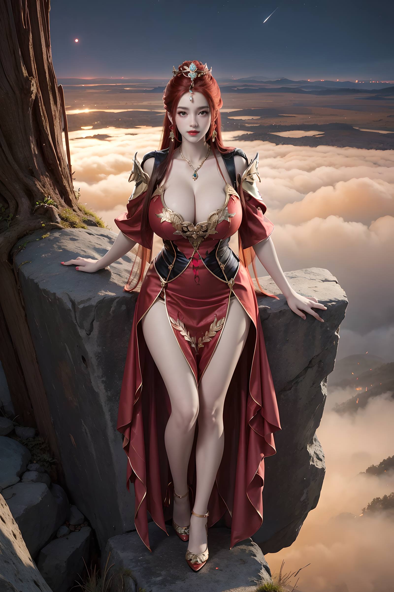 图片[31]-AI绘画 116 完美世界-曼珠沙华 户外红色礼服[109P] – 速更版-美库