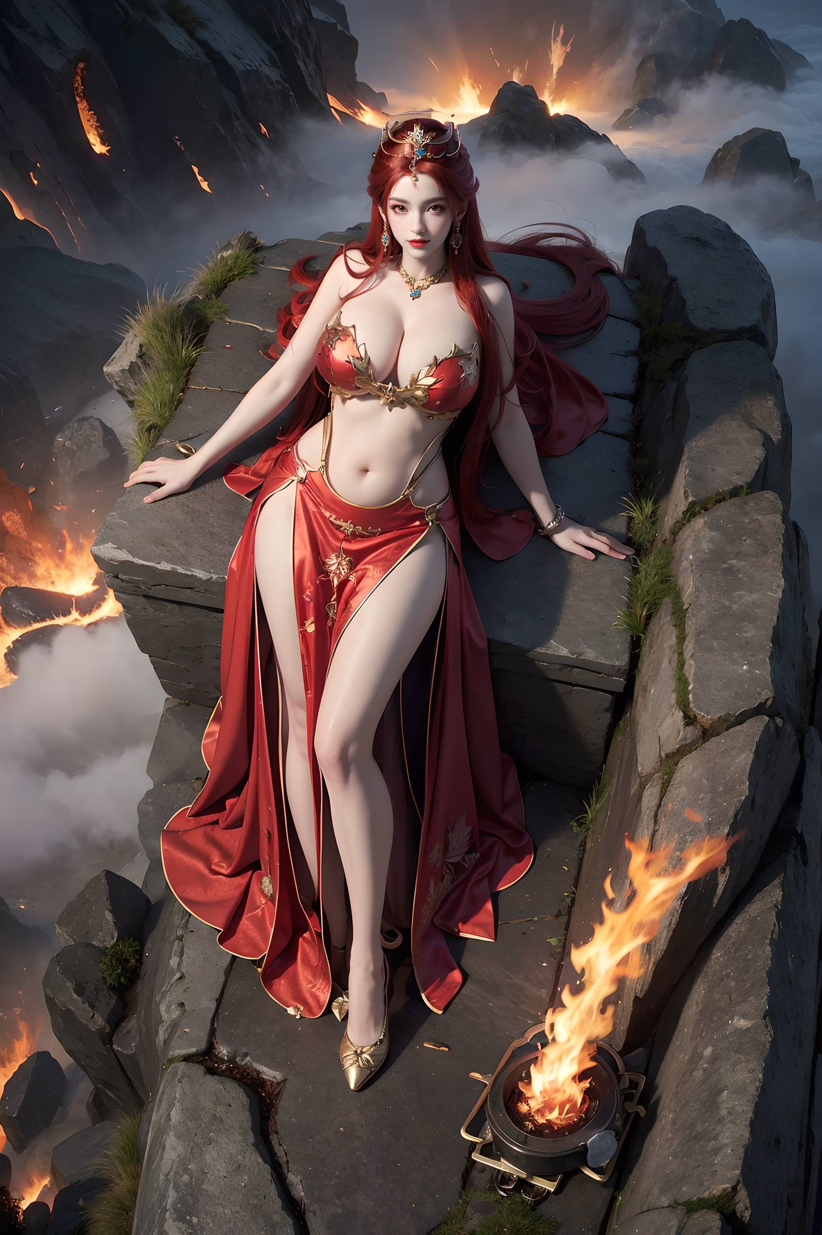 图片[59]-AI绘画 116 完美世界-曼珠沙华 户外红色礼服[109P] – 速更版-美库