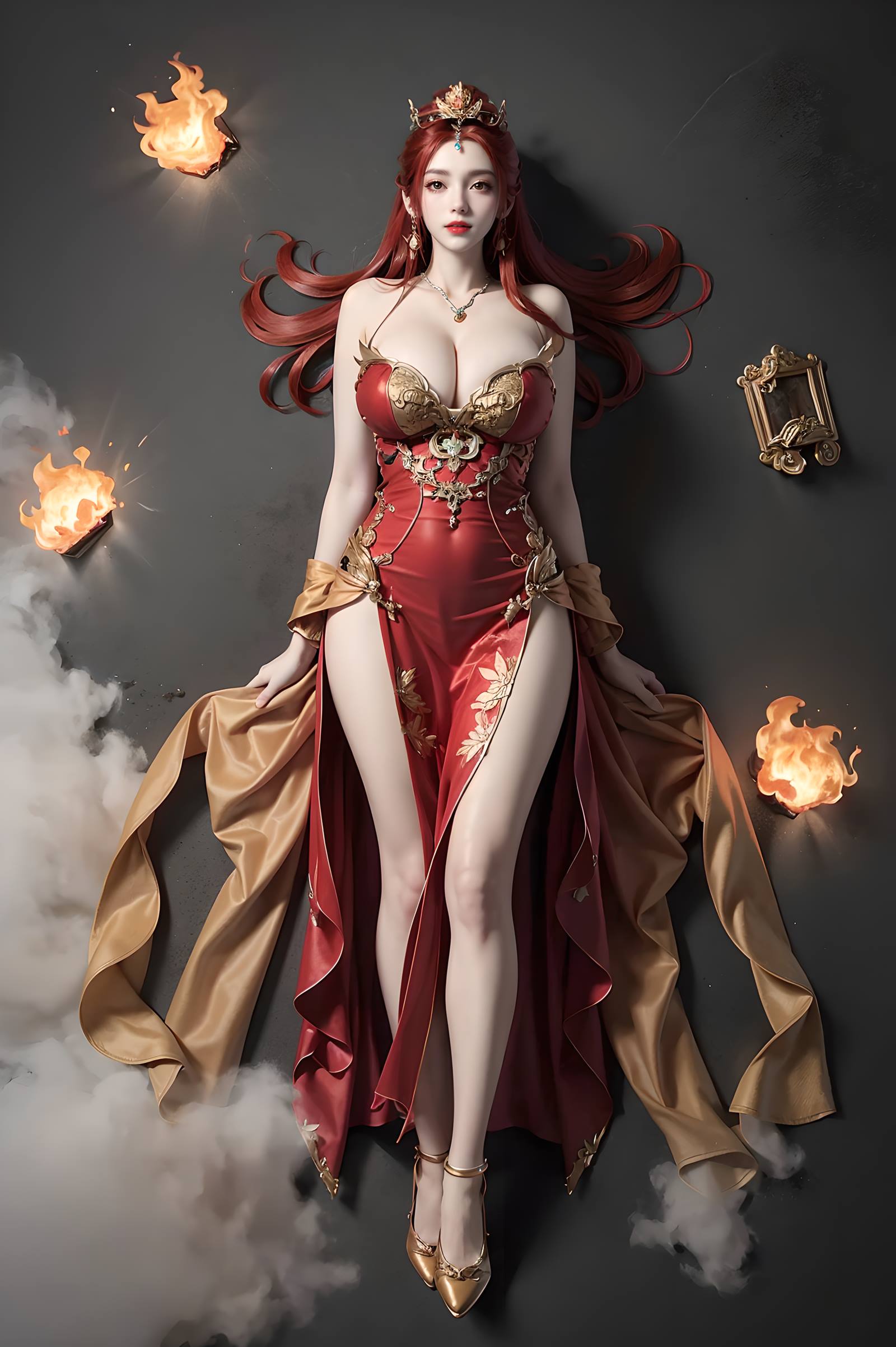 图片[63]-AI绘画 116 完美世界-曼珠沙华 户外红色礼服[109P] – 速更版-美库