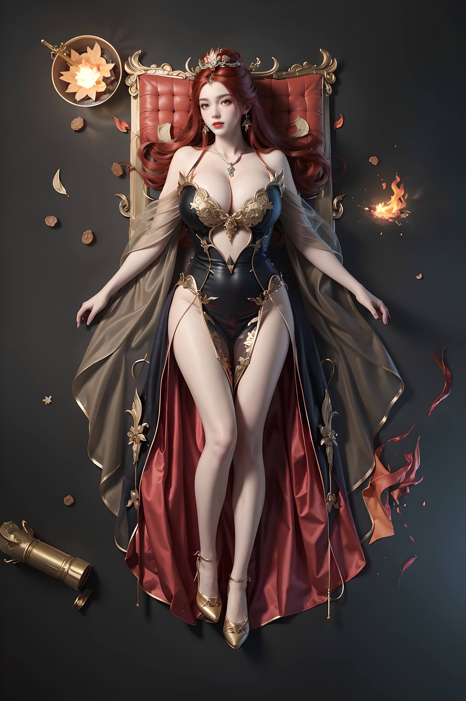 图片[72]-AI绘画 116 完美世界-曼珠沙华 户外红色礼服[109P] – 速更版-美库