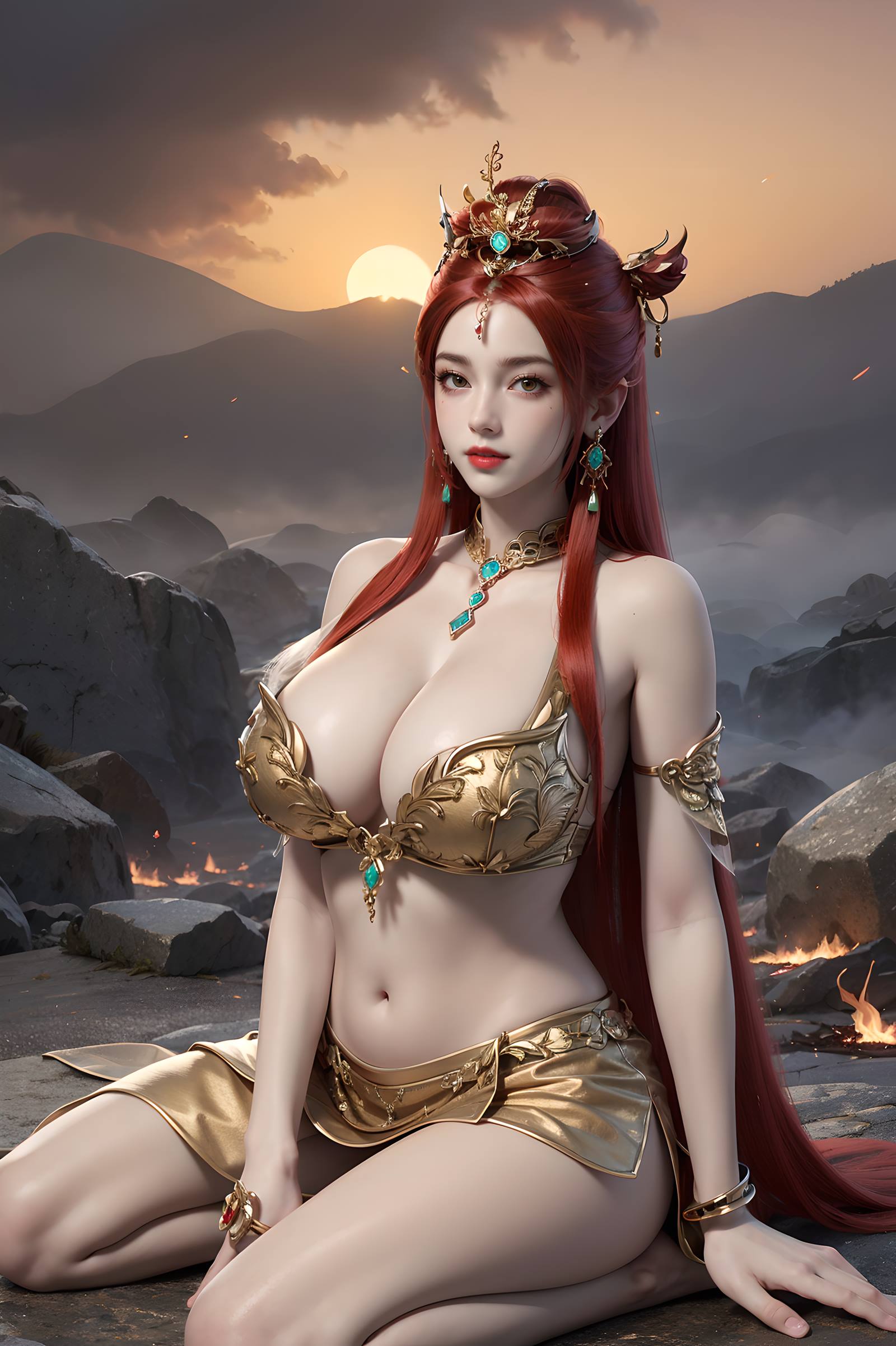 图片[86]-AI绘画 116 完美世界-曼珠沙华 户外红色礼服[109P] – 速更版-美库