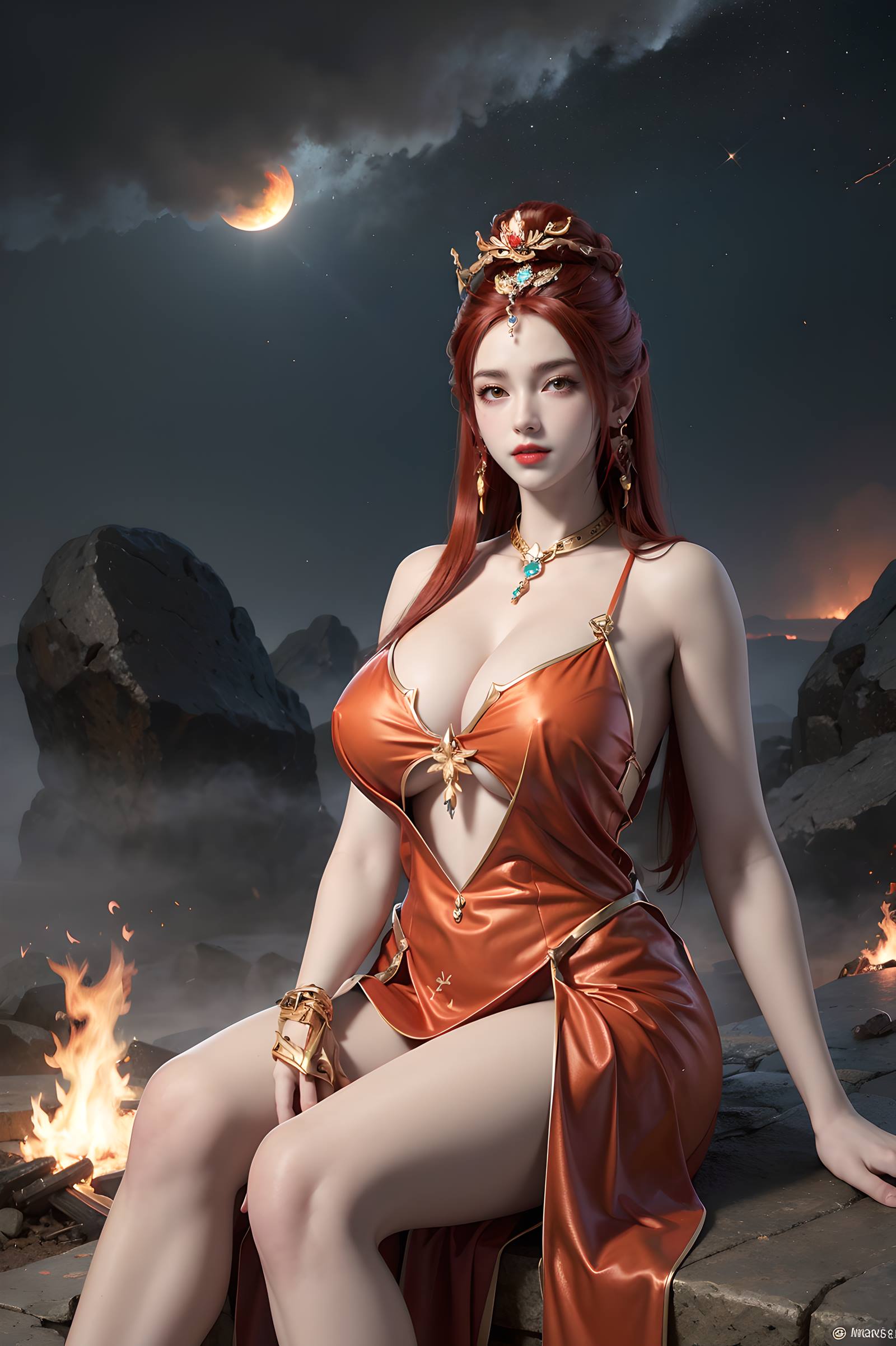 图片[87]-AI绘画 116 完美世界-曼珠沙华 户外红色礼服[109P] – 速更版-美库