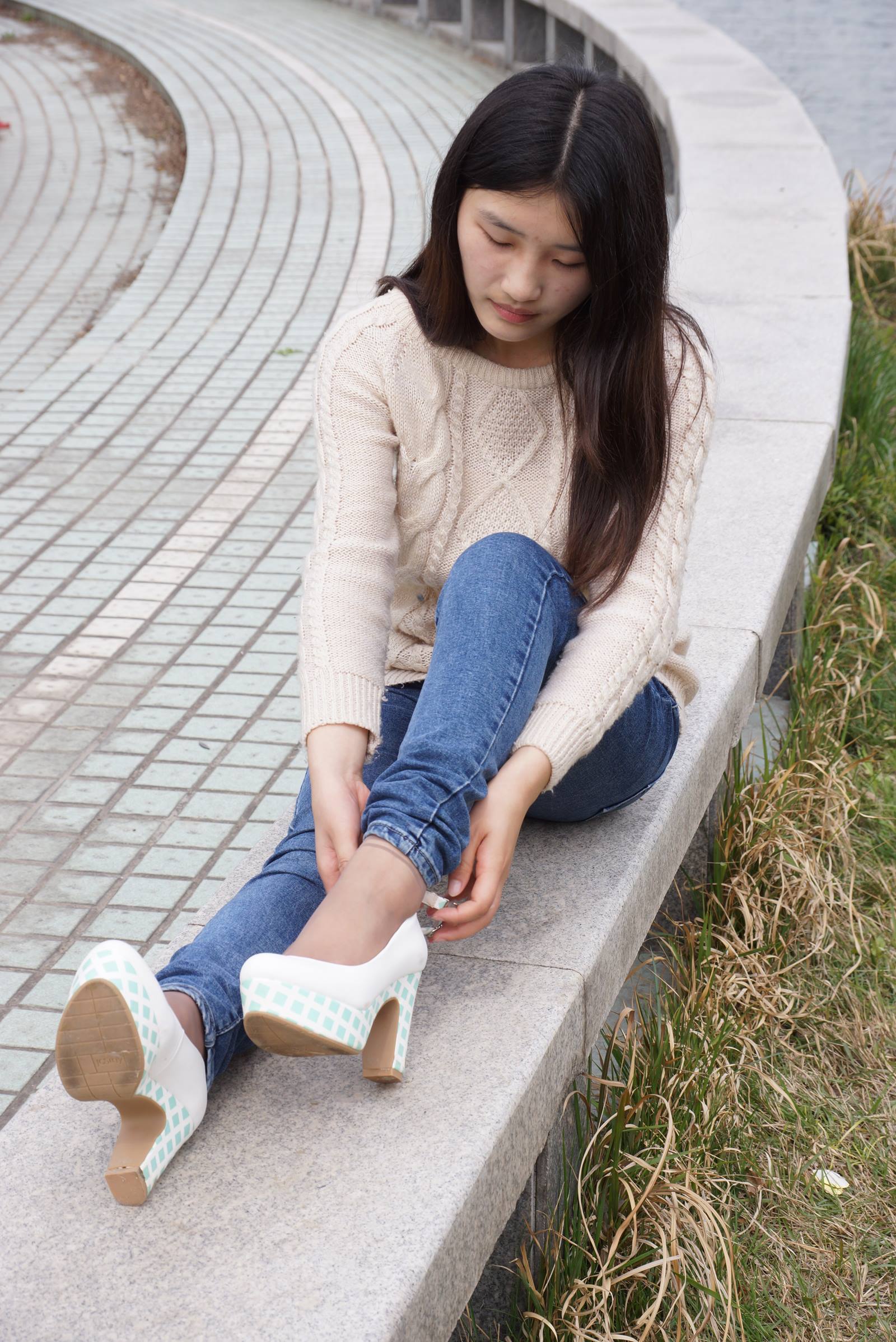 图片[17]-自由摄影 No.009 刚刚学会穿高跟鞋的大二小学妹 [99P] – 速更版-美库