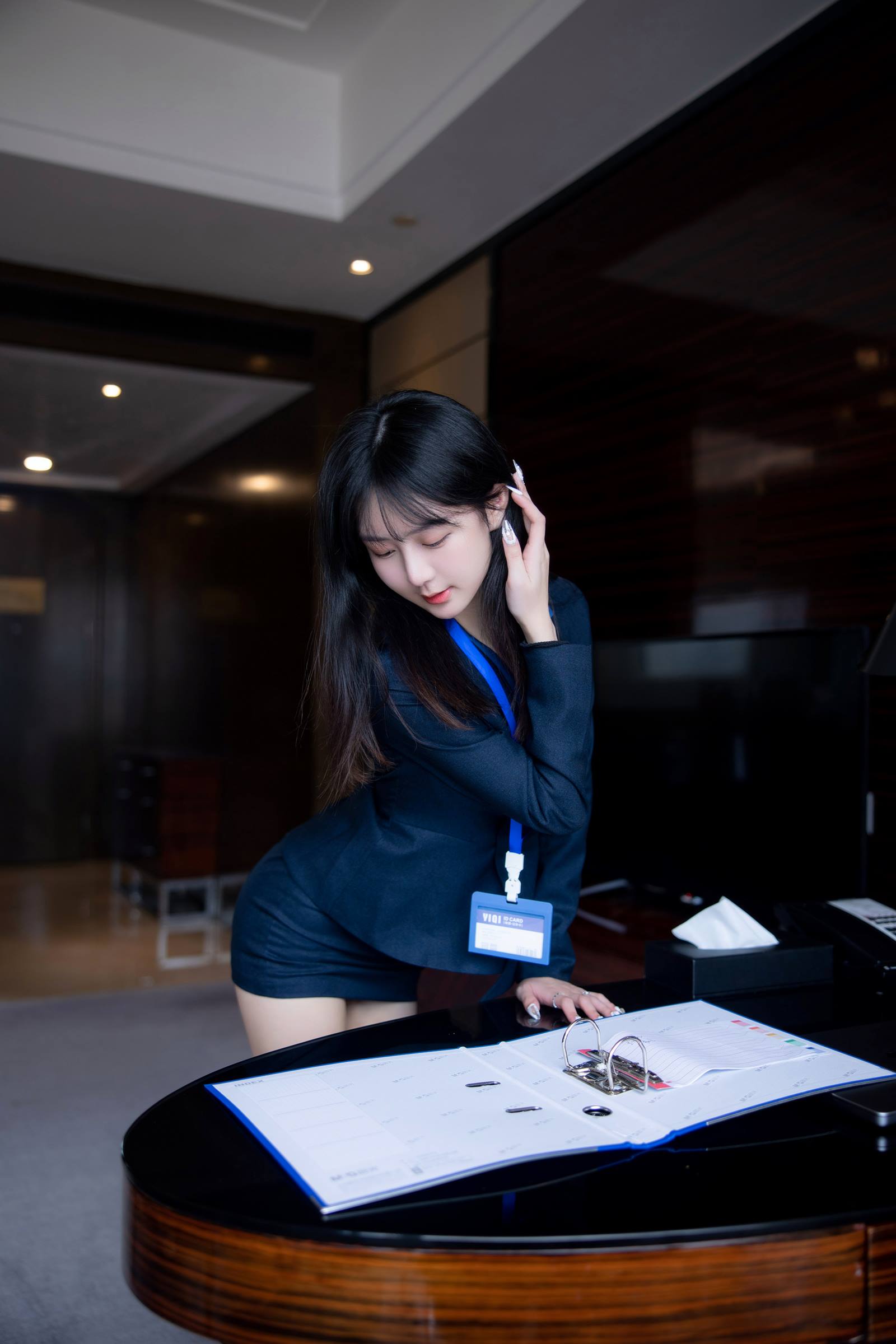 图片[12]-谢小蒽(幼幼) 性感OL紫色蕾丝[59P] – 速更版-美库