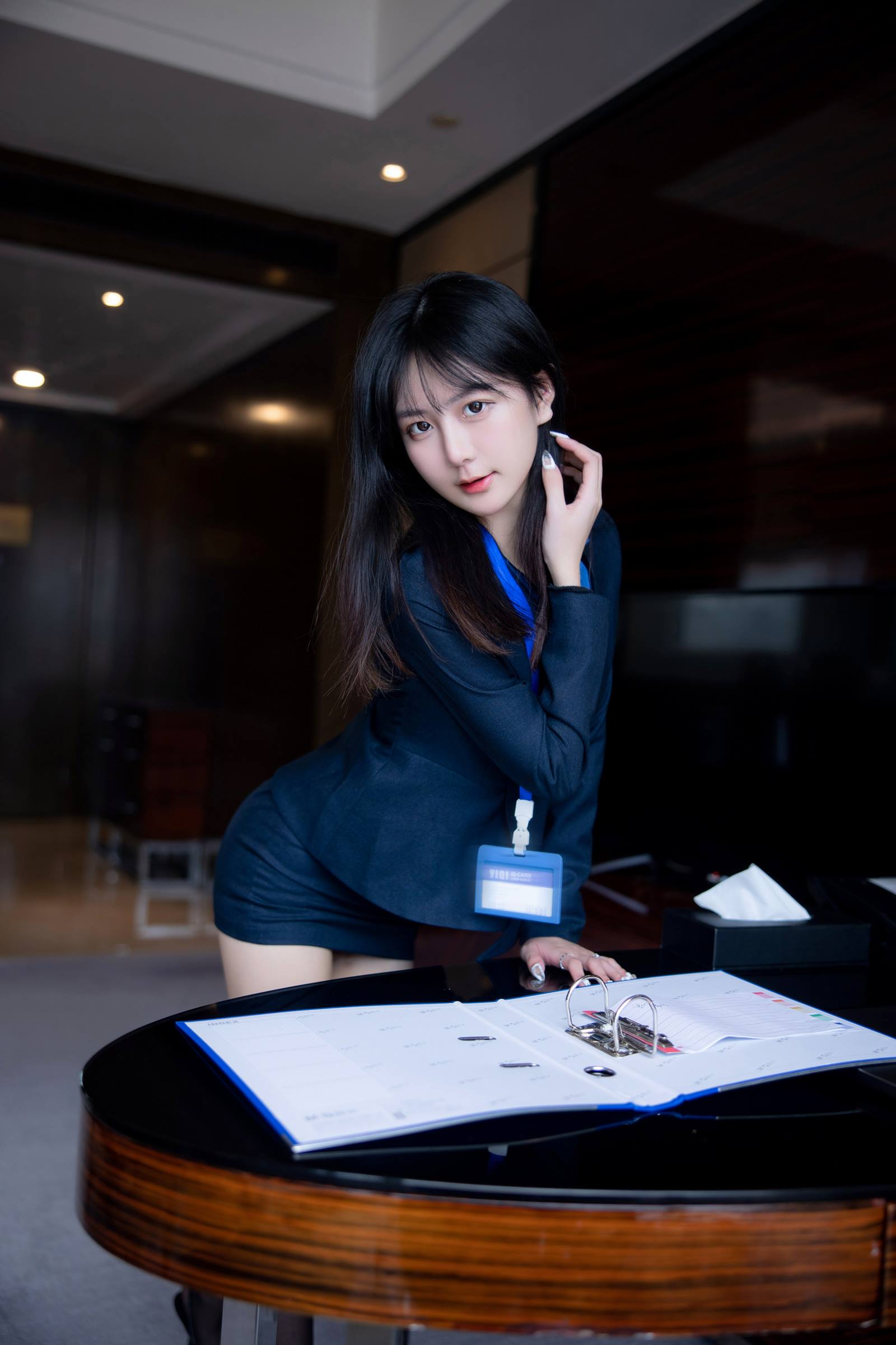 图片[13]-谢小蒽(幼幼) 性感OL紫色蕾丝[59P] – 速更版-美库