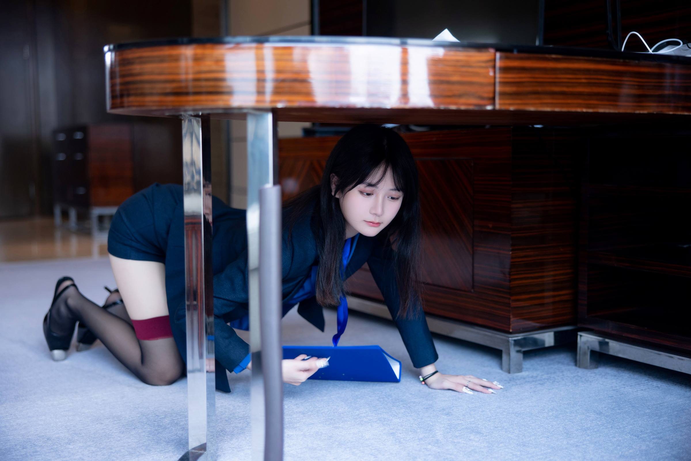 图片[21]-谢小蒽(幼幼) 性感OL紫色蕾丝[59P] – 速更版-美库