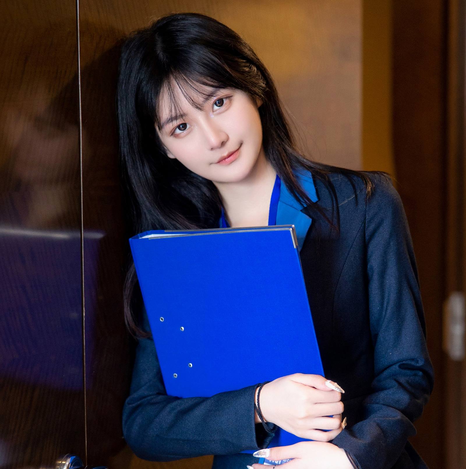 图片[57]-谢小蒽(幼幼) 性感OL紫色蕾丝[59P] – 速更版-美库