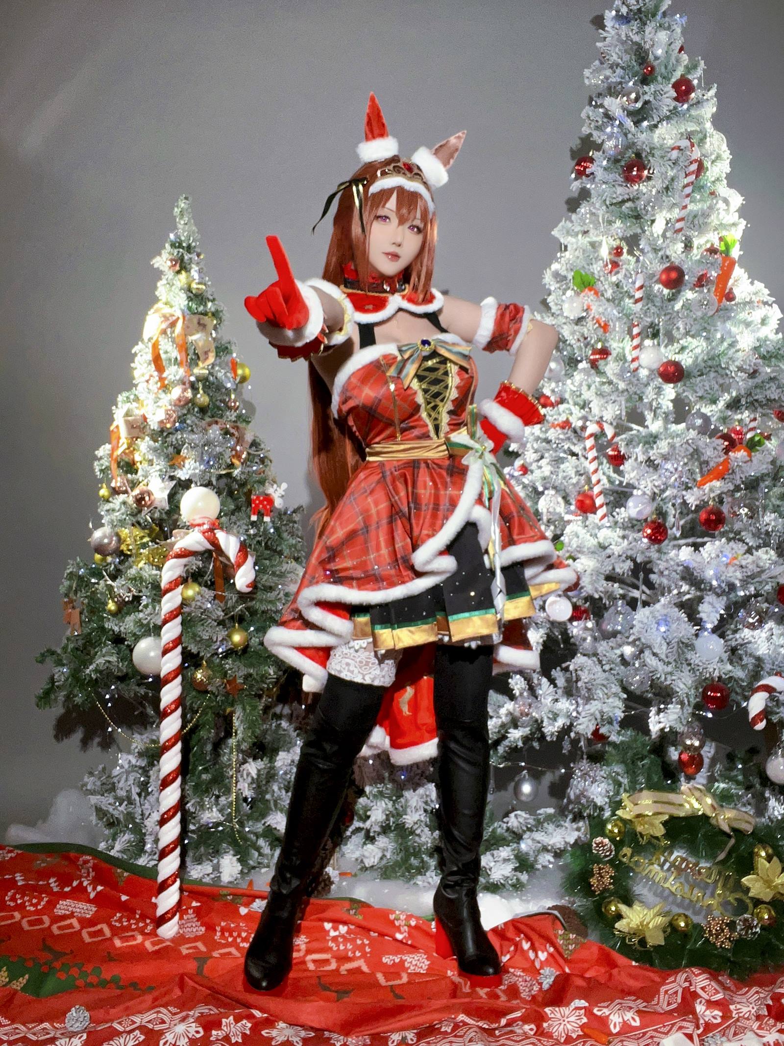 图片[24]-星之迟迟  赛马娘-大和赤骥 圣诞衣装[47P] – 速更版-美库