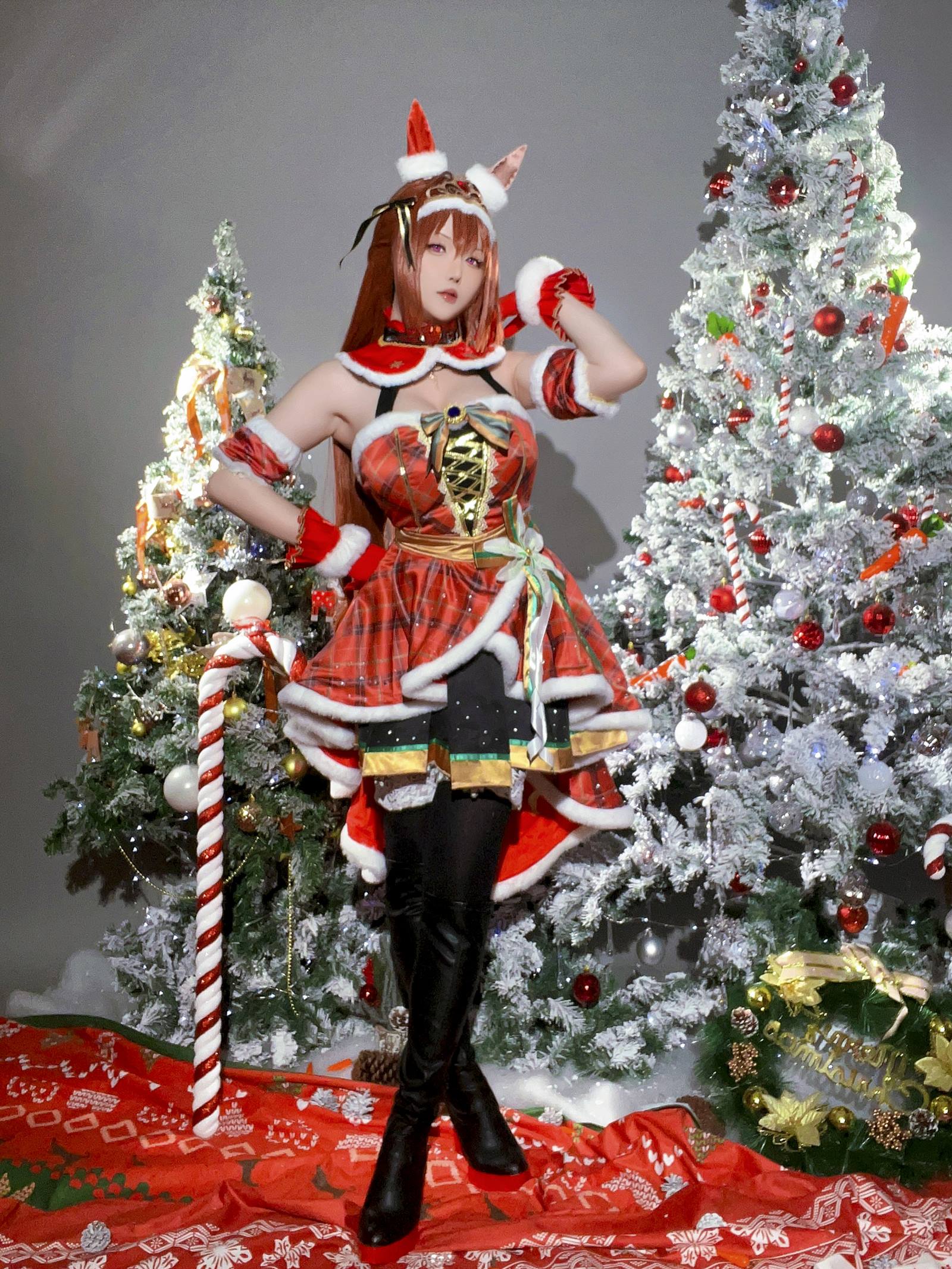图片[26]-星之迟迟  赛马娘-大和赤骥 圣诞衣装[47P] – 速更版-美库