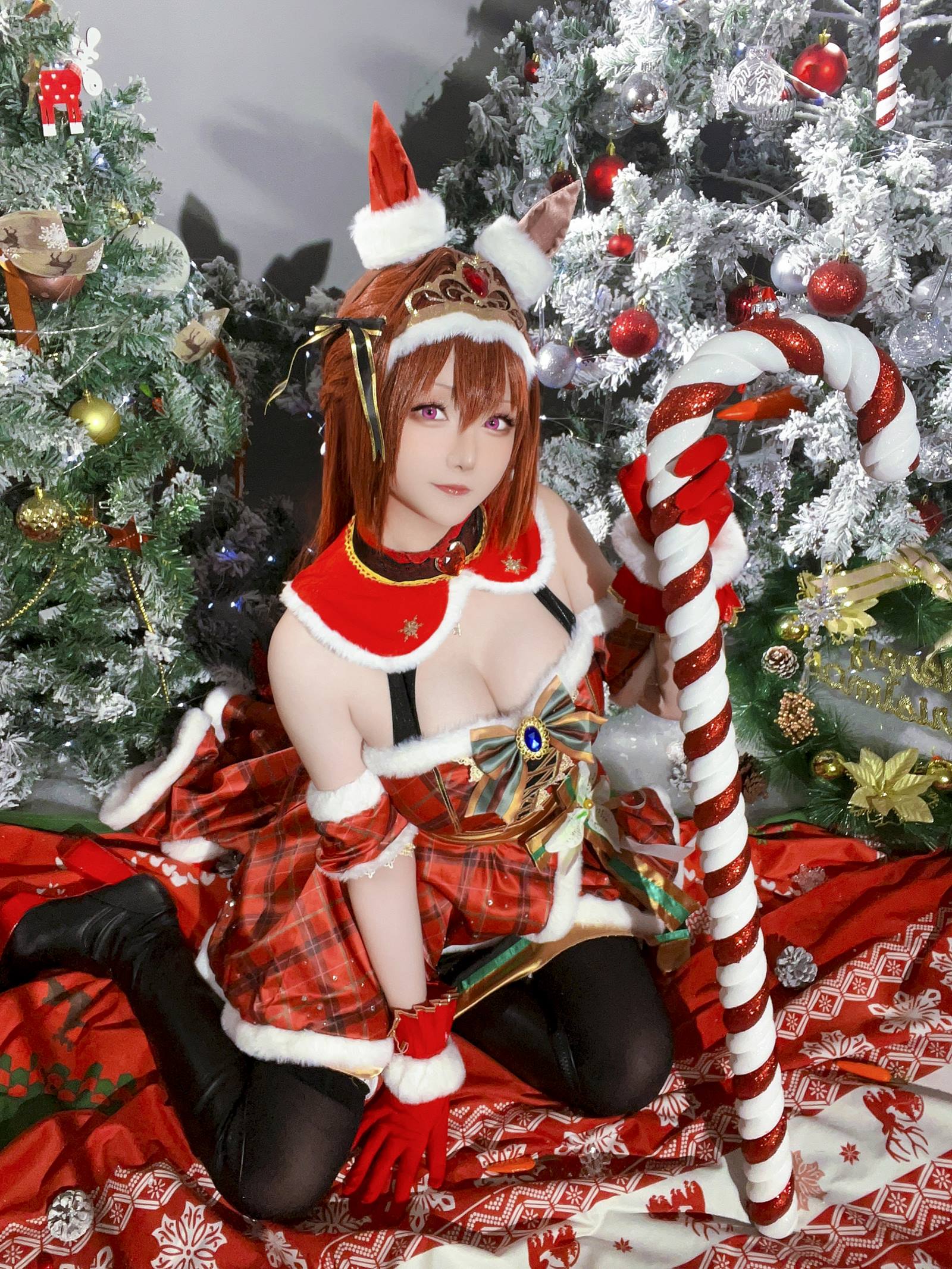 图片[37]-星之迟迟  赛马娘-大和赤骥 圣诞衣装[47P] – 速更版-美库