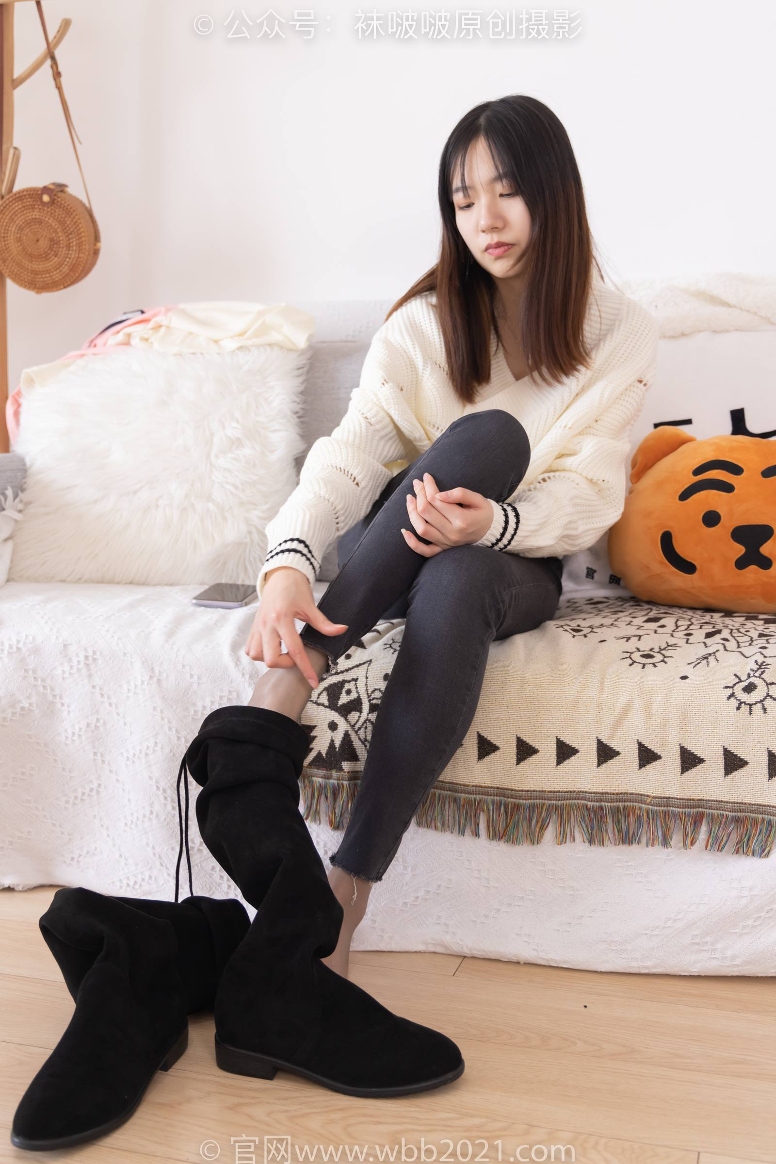 图片[32]-[BoBoSocks袜啵啵]NO.326 小甜豆-长靴、油亮灰丝、裤里丝[155P] – 速更版-美库