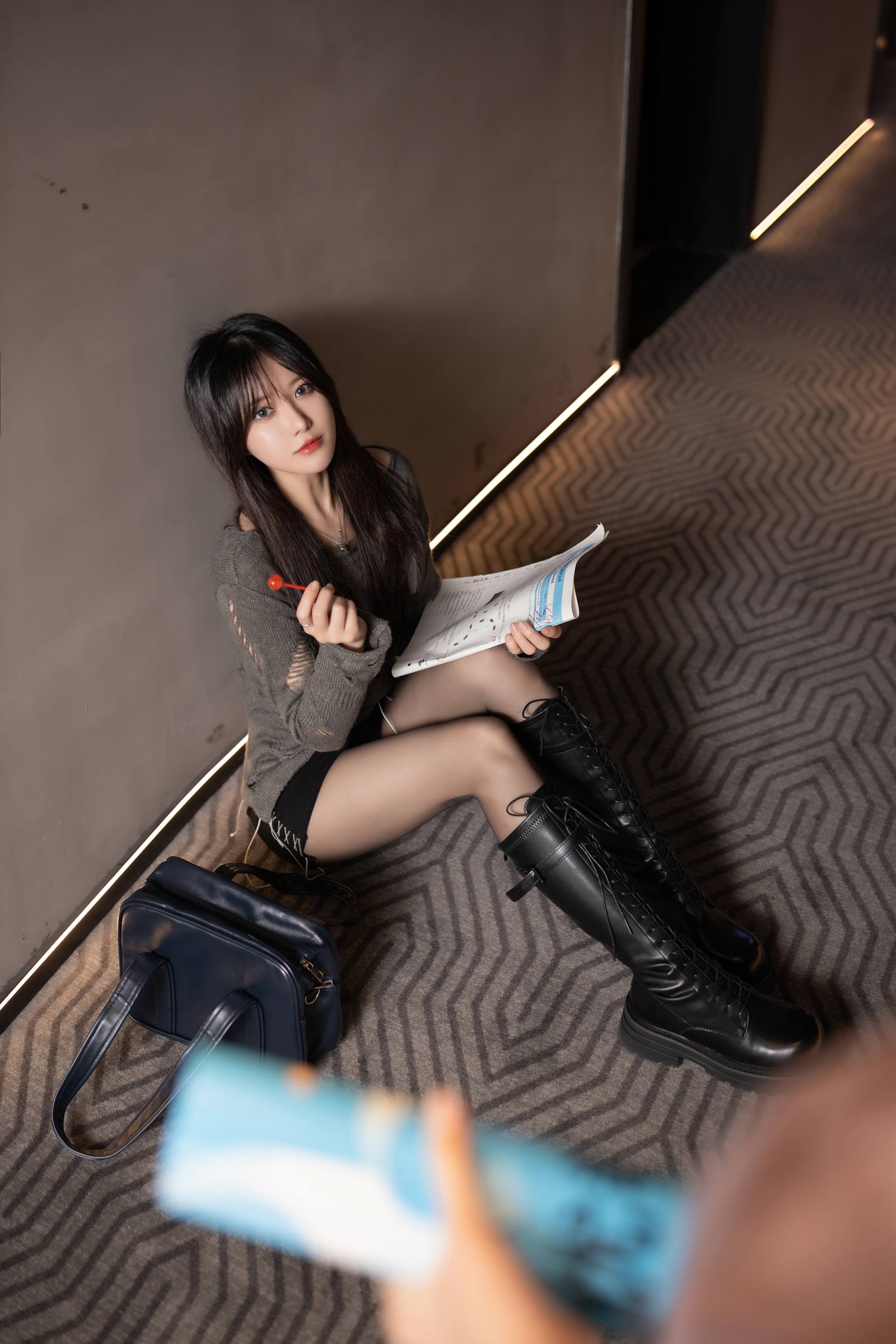 图片[24]-秀人内购@鱼子酱Fish – 内购私拍《考试危机》[38P] – 速更版-美库