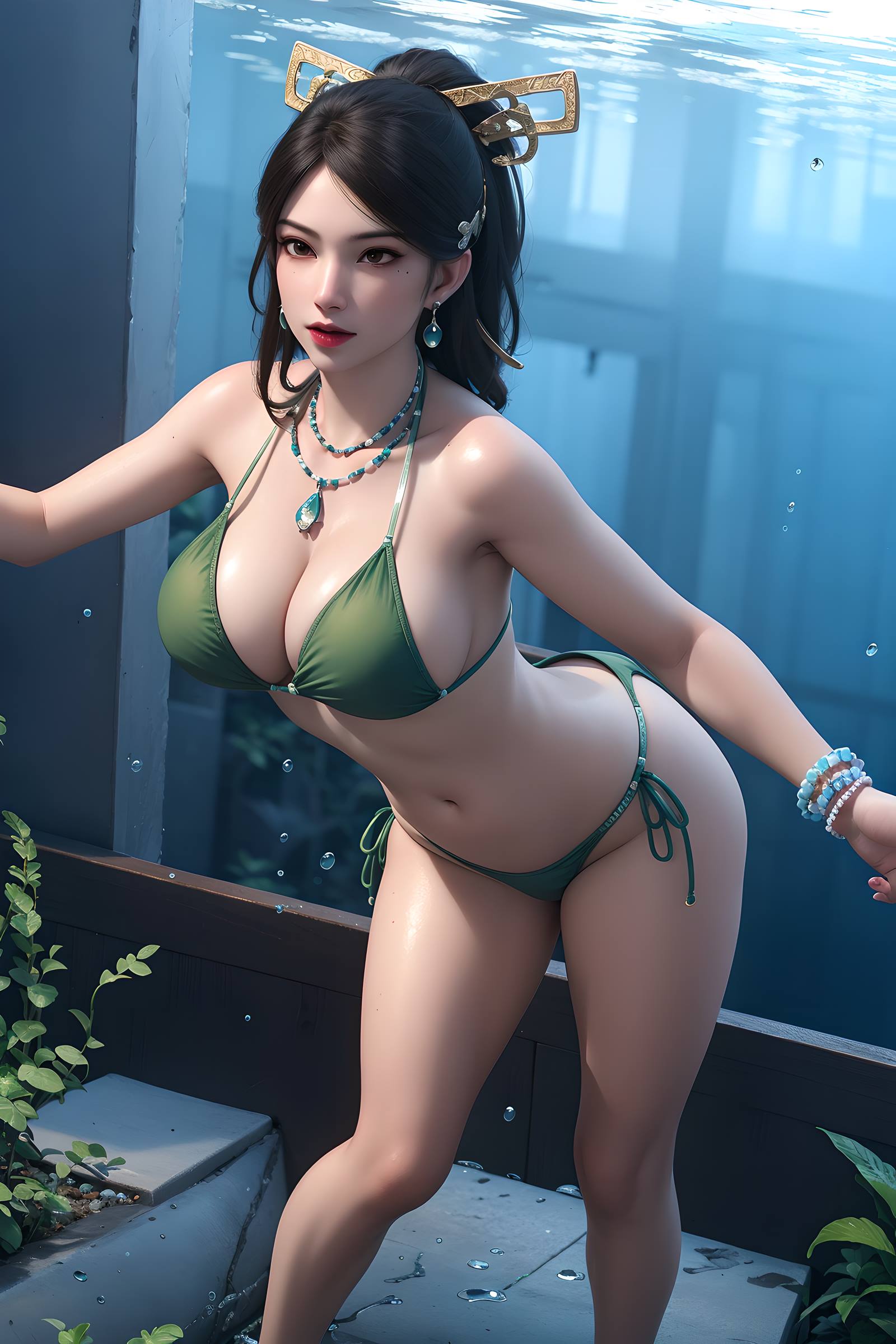 图片[11]-AI绘画 150 少年白马醉春风-温珞玉泳装[20P] – 速更版-美库