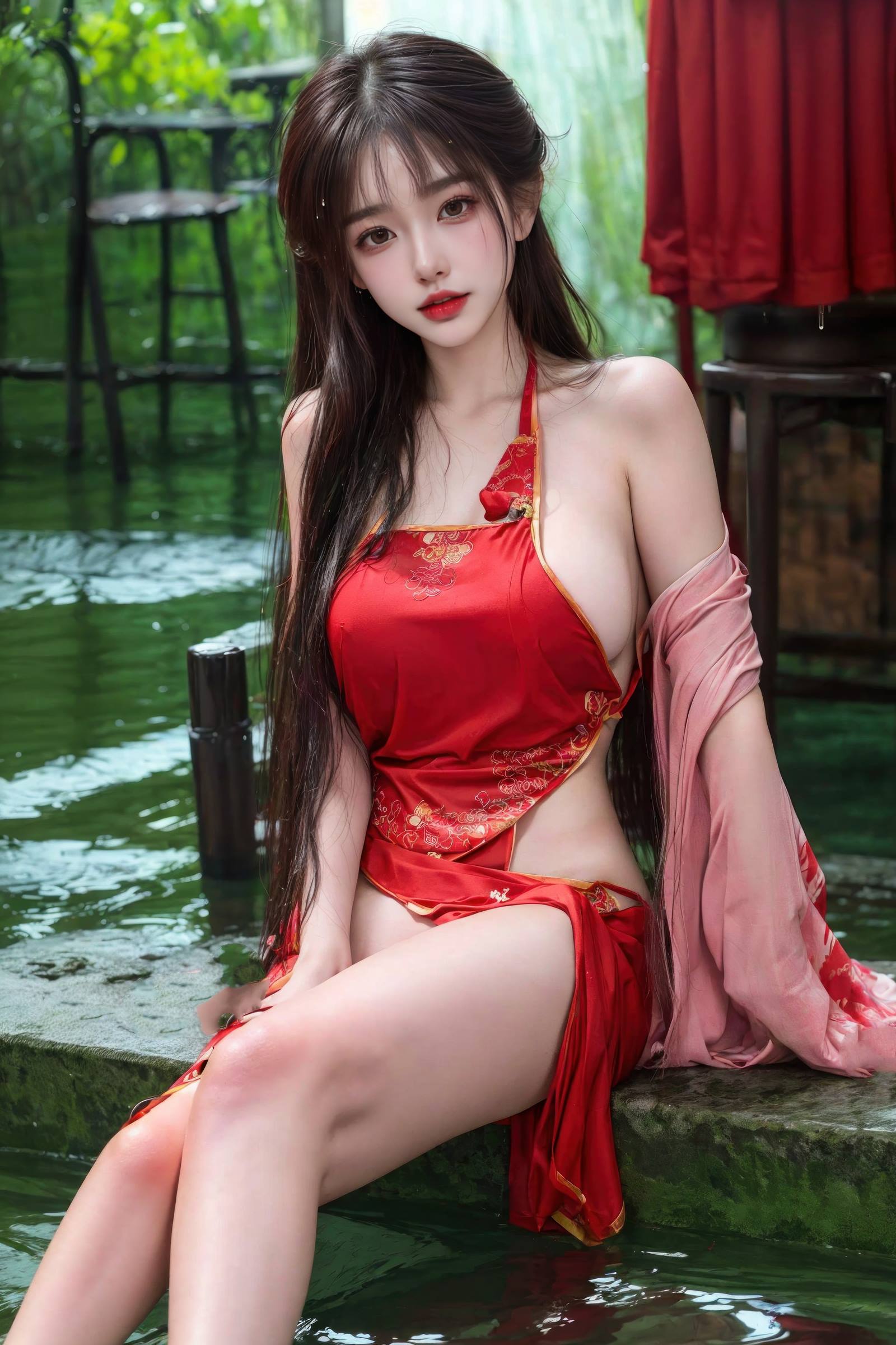 图片[17]-AI绘画 158 肚兜美女[36P] – 速更版-美库