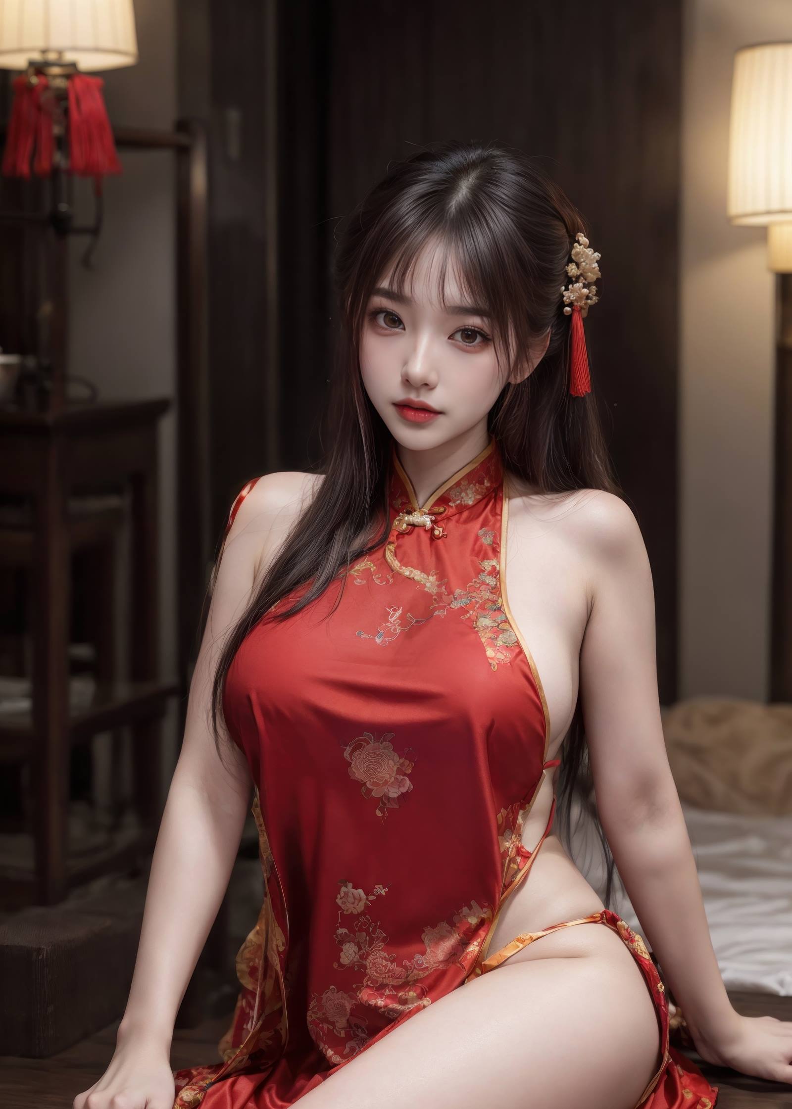 图片[26]-AI绘画 158 肚兜美女[36P] – 速更版-美库