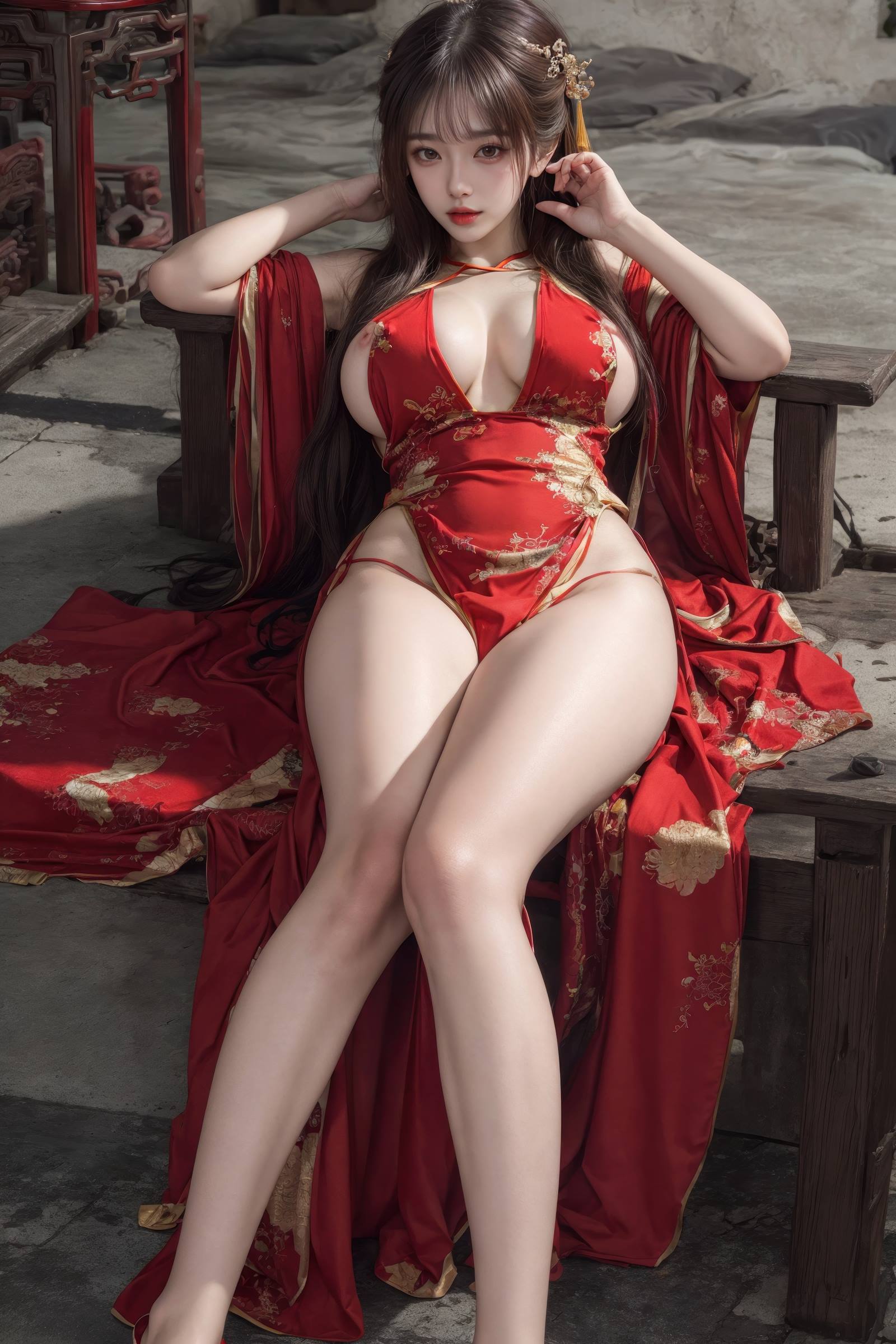 图片[35]-AI绘画 158 肚兜美女[36P] – 速更版-美库