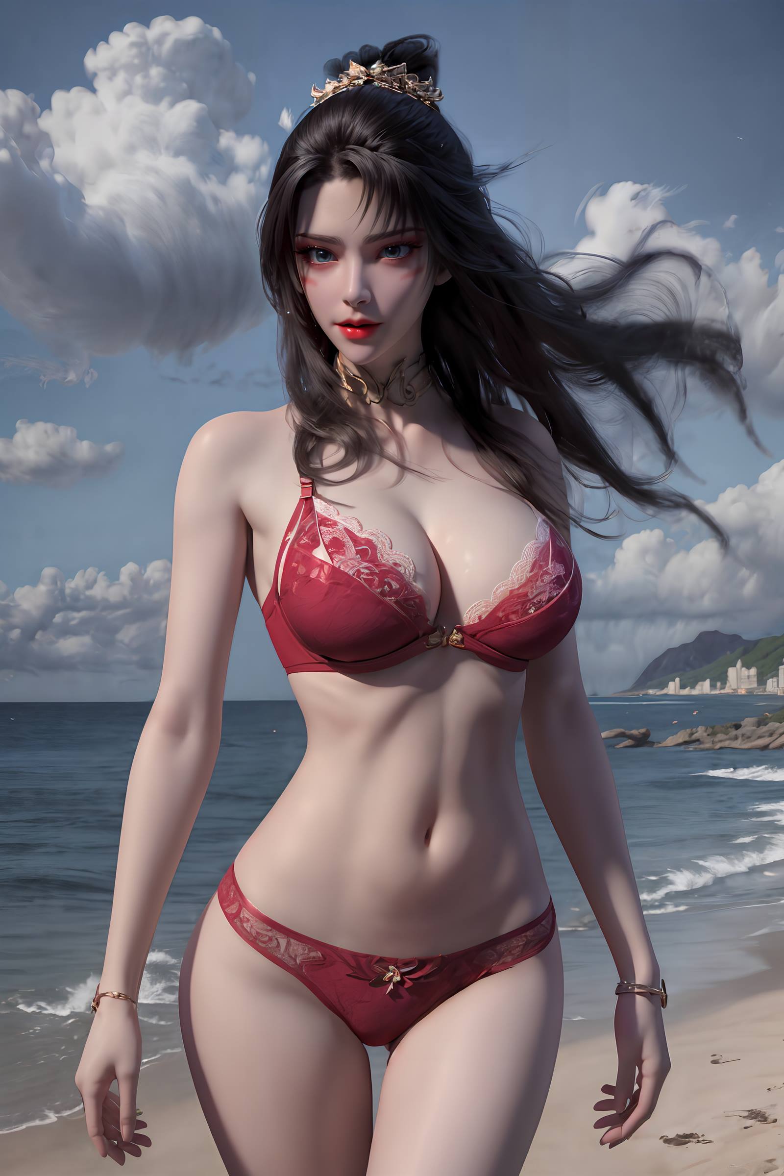 图片[10]-AI绘画 163 完美世界-天狐仙子 逼真狐尾[27P] – 速更版-美库