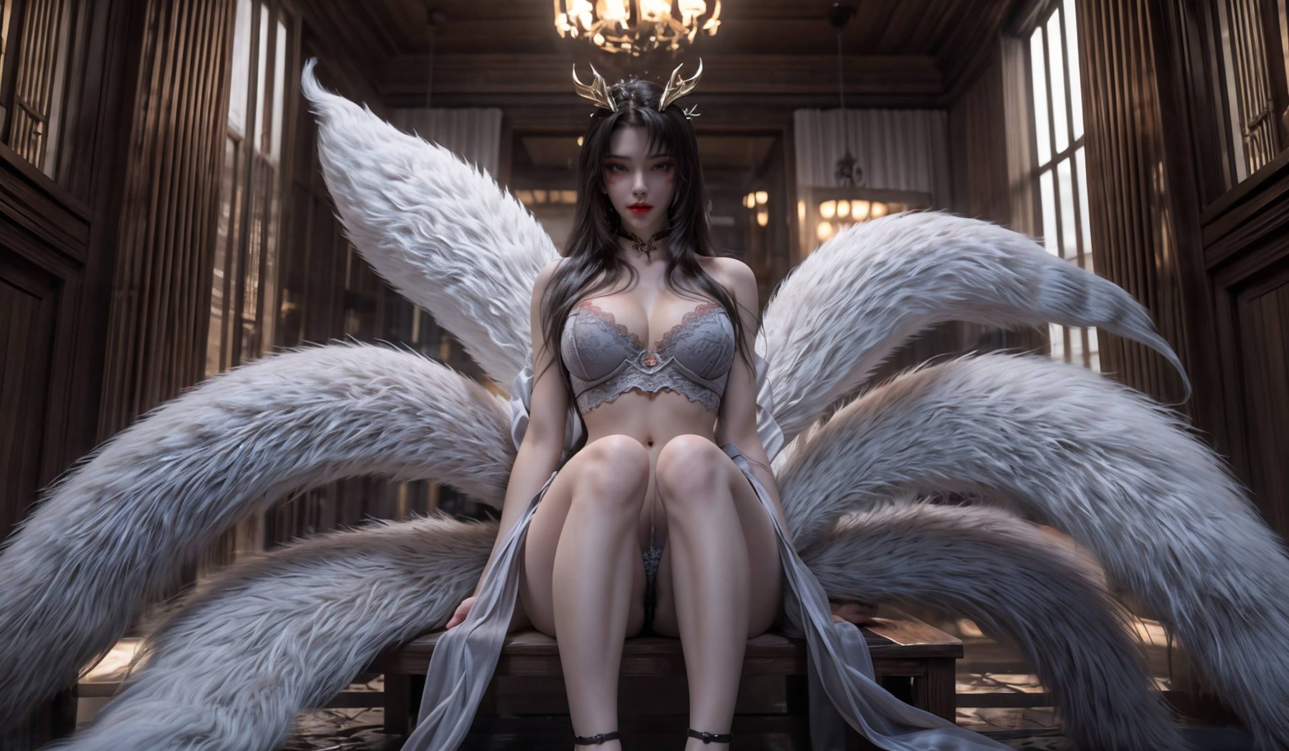 图片[11]-AI绘画 163 完美世界-天狐仙子 逼真狐尾[27P] – 速更版-美库