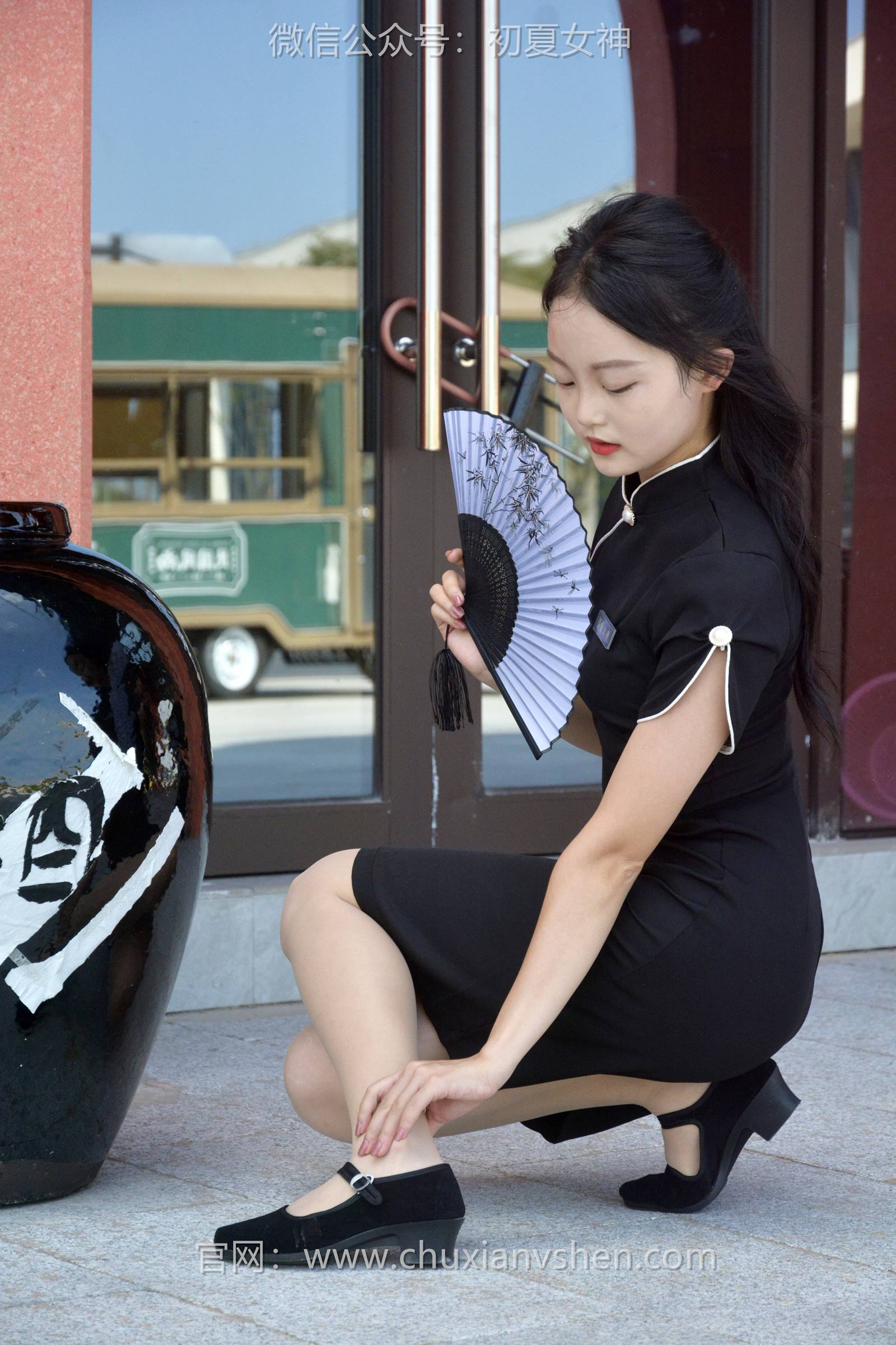 图片[110]-初夏女神 NO.089 双双 黑色旗袍[140P] – 速更版-美库