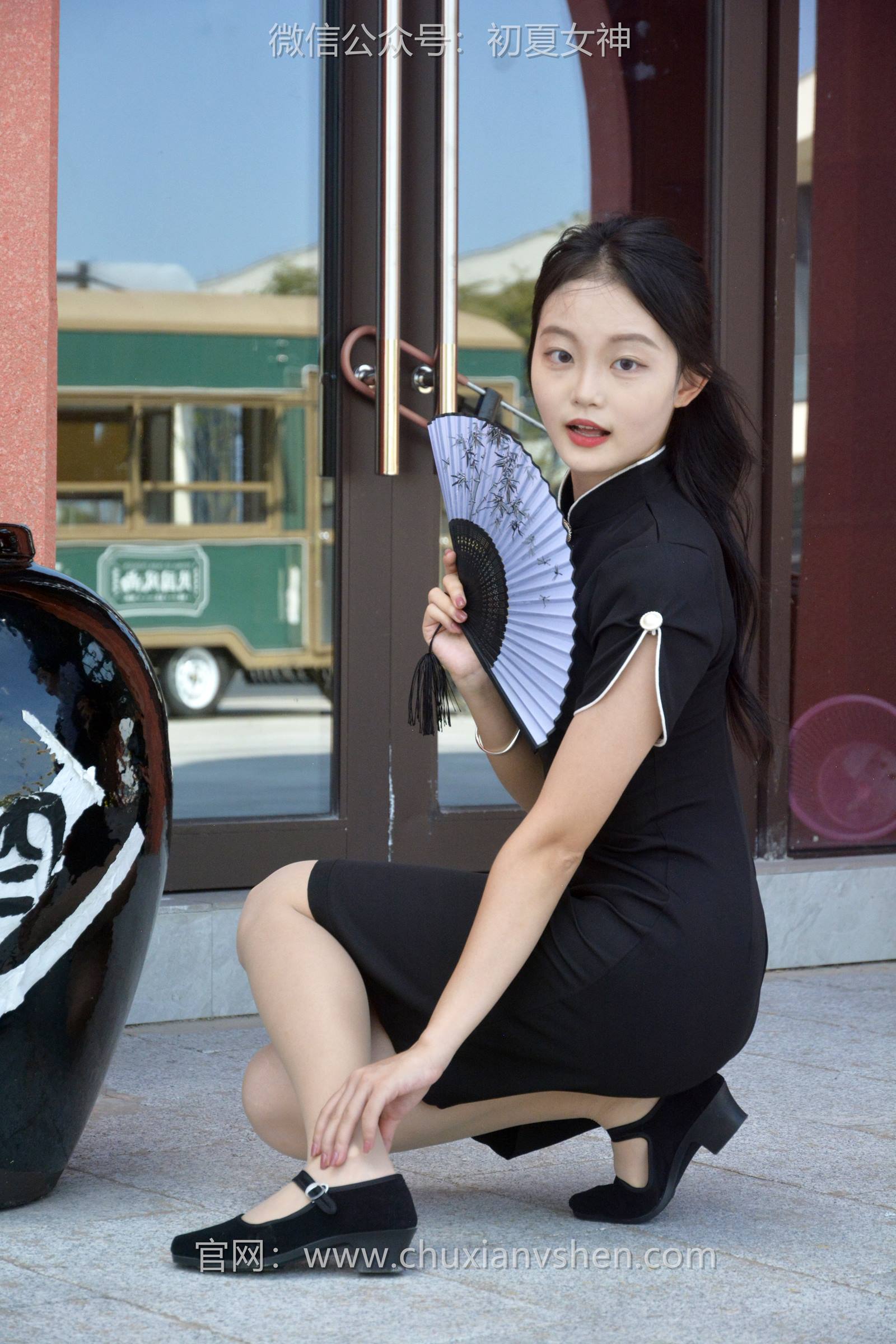 图片[111]-初夏女神 NO.089 双双 黑色旗袍[140P] – 速更版-美库