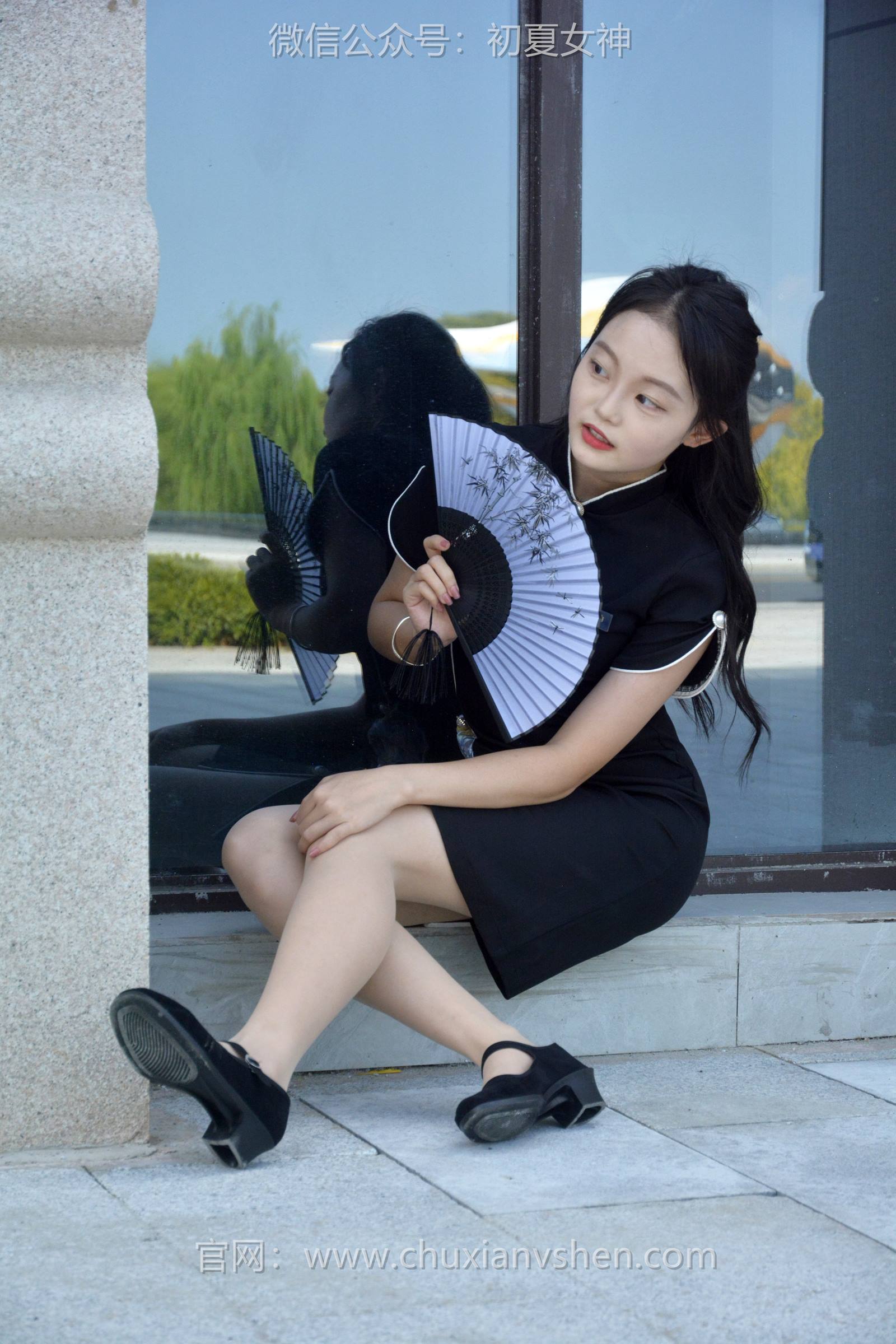 图片[125]-初夏女神 NO.089 双双 黑色旗袍[140P] – 速更版-美库