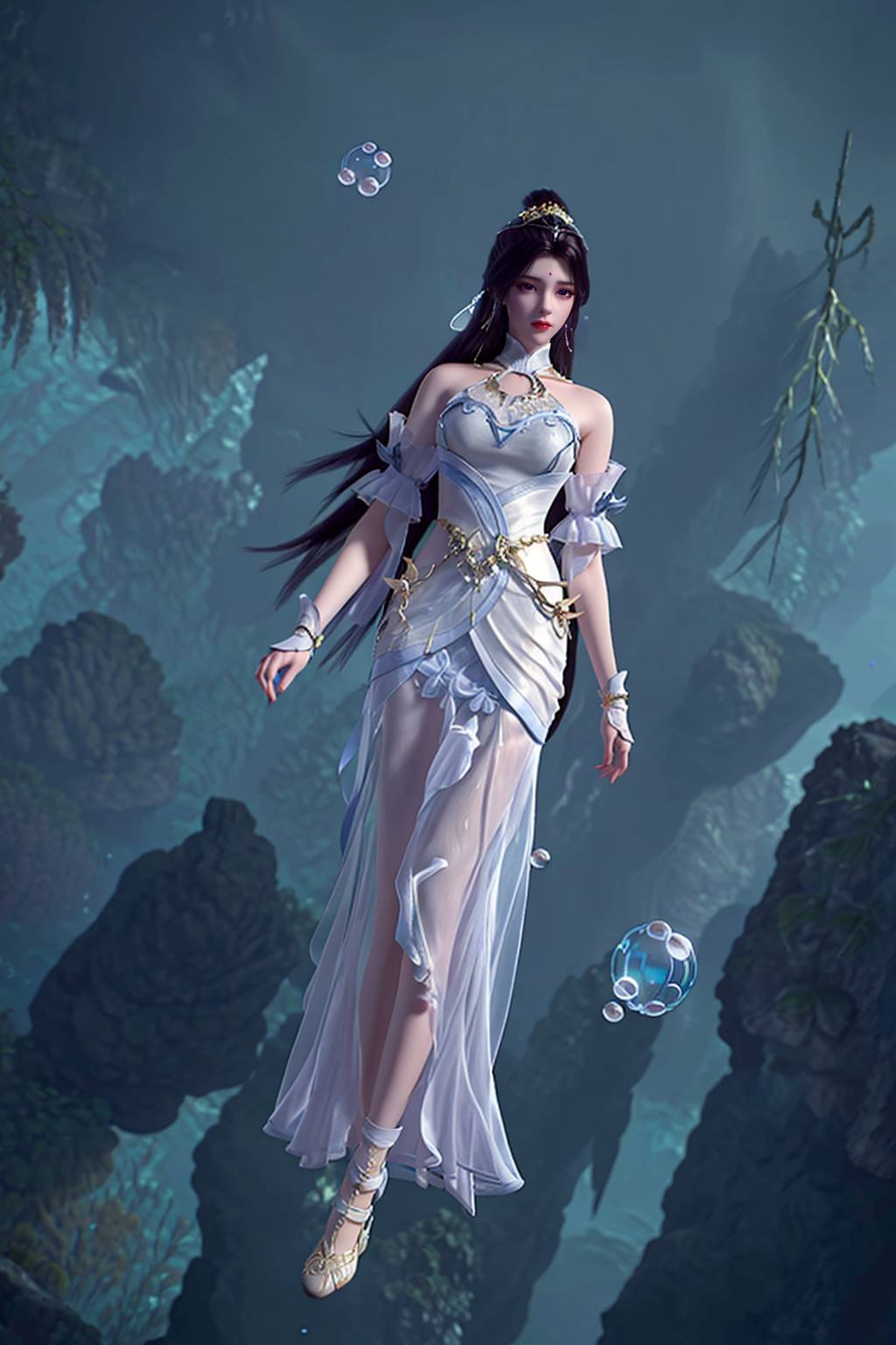 图片[101]-AI绘画 165 完美世界-月婵 主身全身版[102P] – 速更版-美库