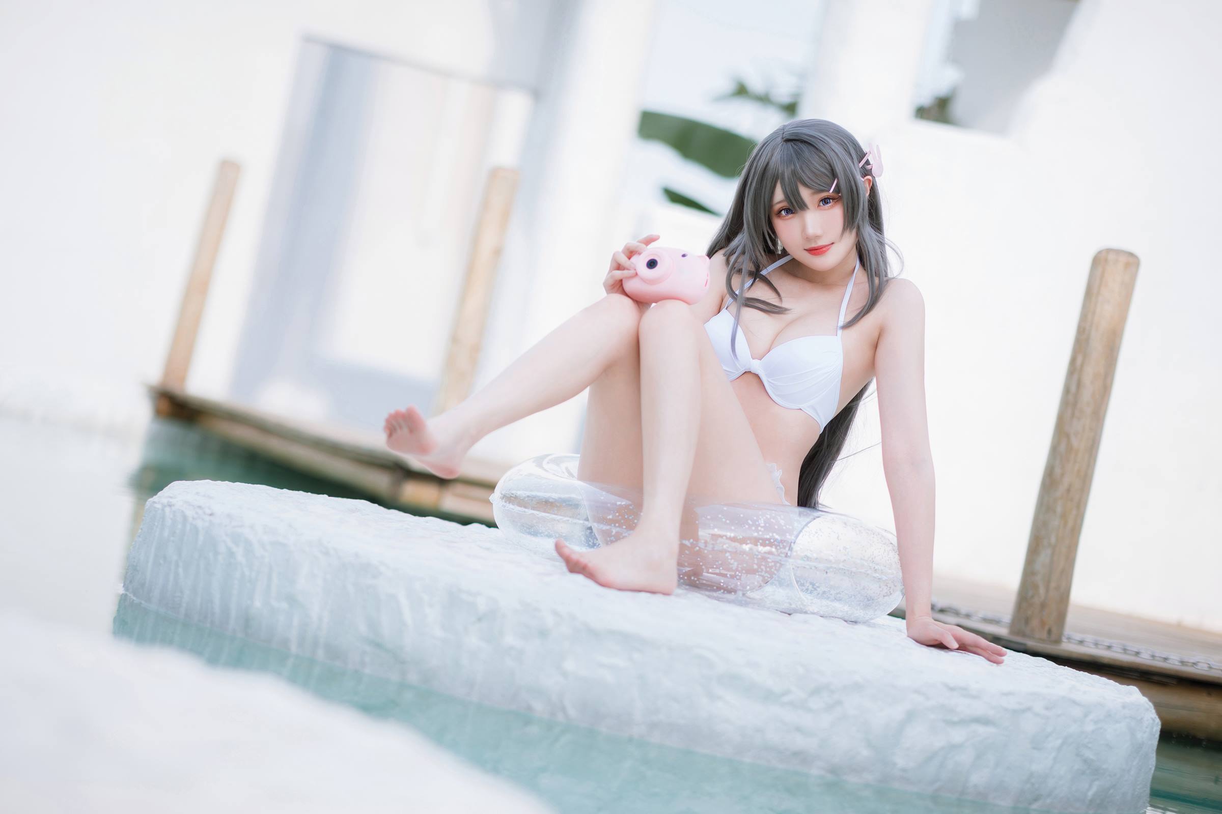 图片[24]-瓜希酱 – 樱岛麻衣 泳装[28P] – 速更版-美库