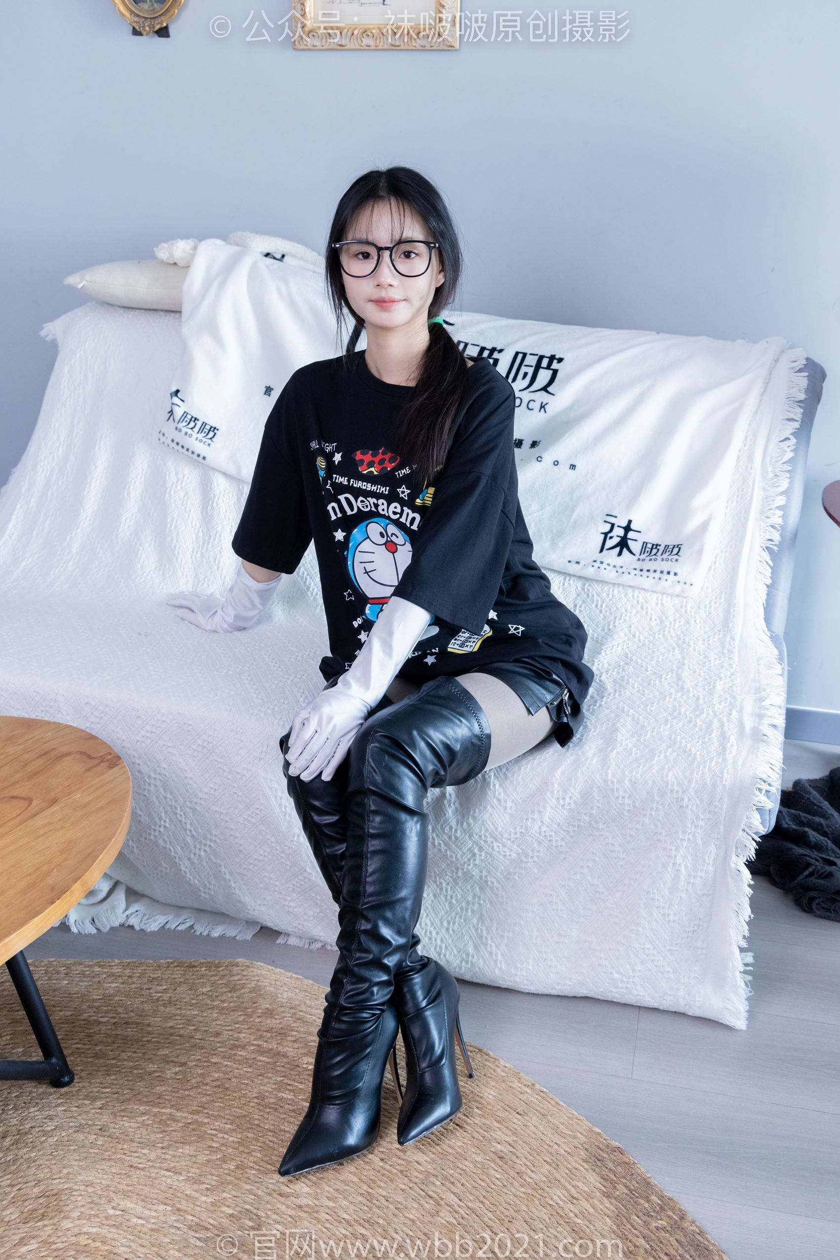 图片[23]-[BoBoSocks袜啵啵]NO.343 甜甜圈-高跟长靴、黑丝打底、肉丝[150P] – 速更版-美库