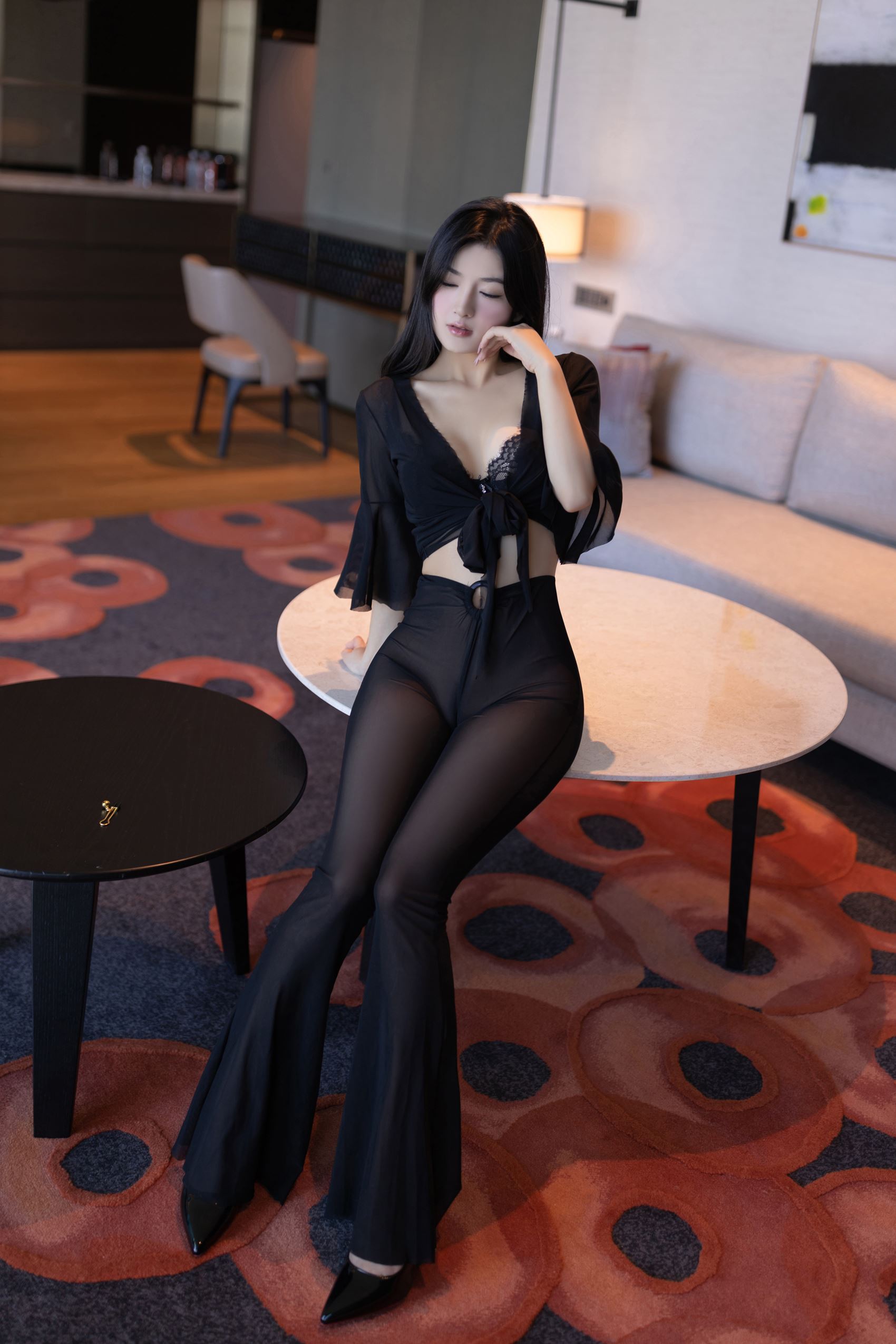 图片[22]-谭小灵 – 黑色蕾丝透视装[30P] – 速更版-美库