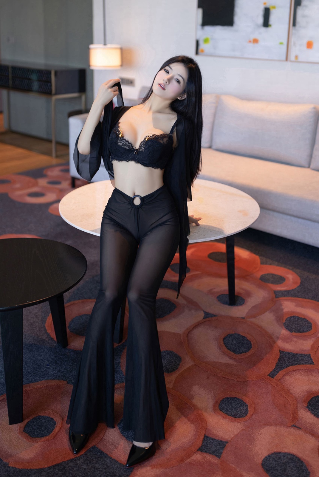 图片[27]-谭小灵 – 黑色蕾丝透视装[30P] – 速更版-美库