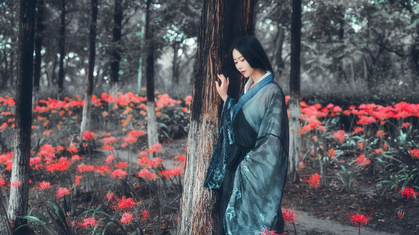 图片[11]-拿相机的执义  – 汉服古风写真彼岸花[10P] – 速更版-美库