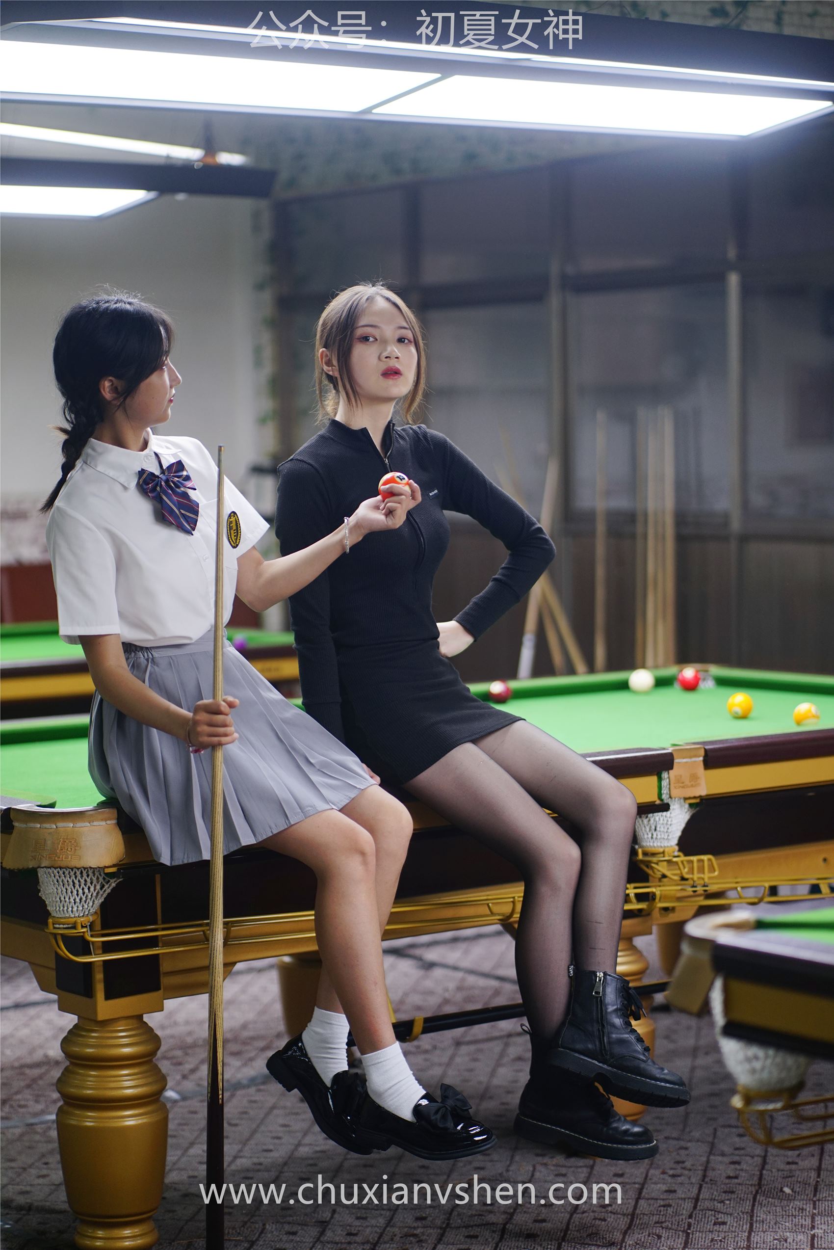 图片[34]-[初夏女神] NO.096 大发&点点~《姐妹同台》行不行台球桌碰一碰 [133P] – 速更版-美库