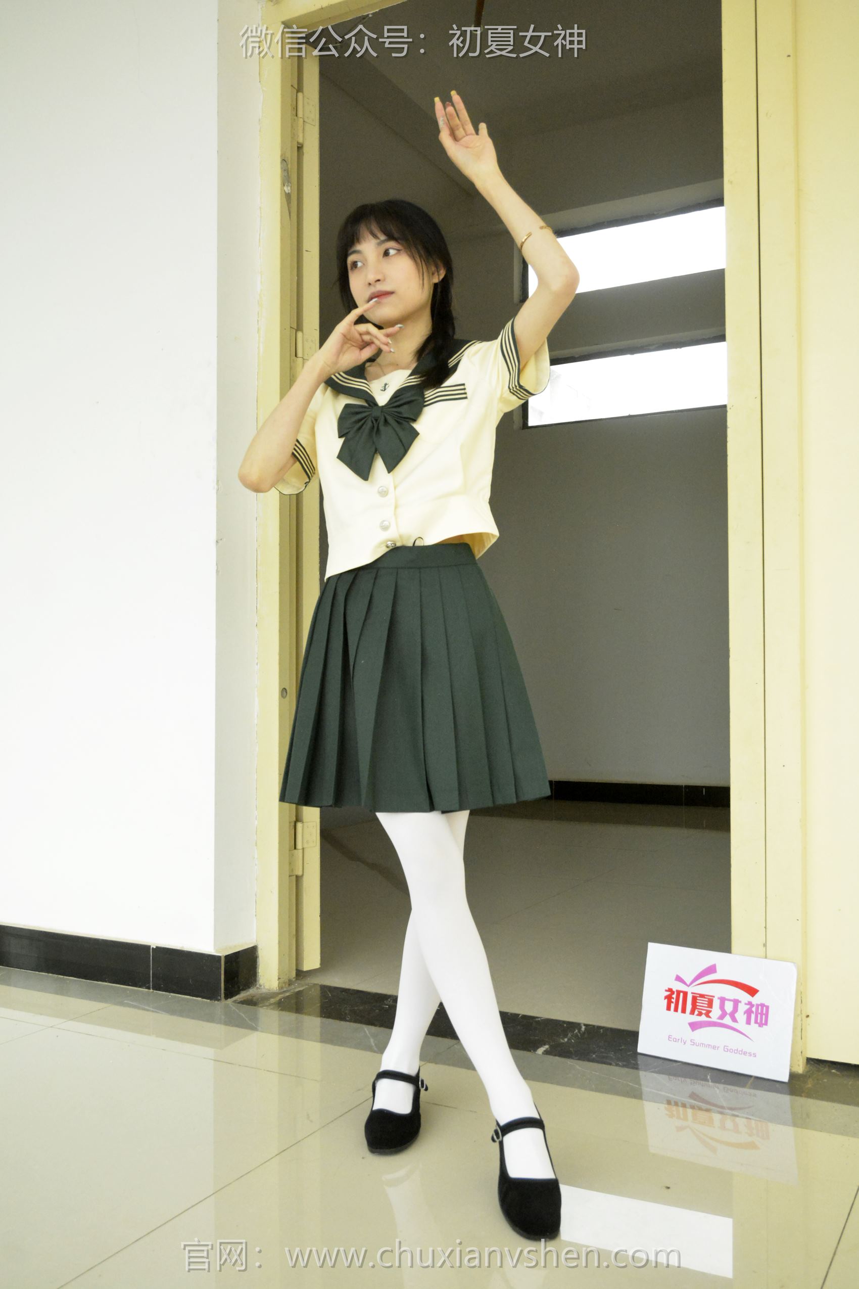 图片[59]-初夏女神 NO.098 柒柒 绿色水手服[140P] – 速更版-美库