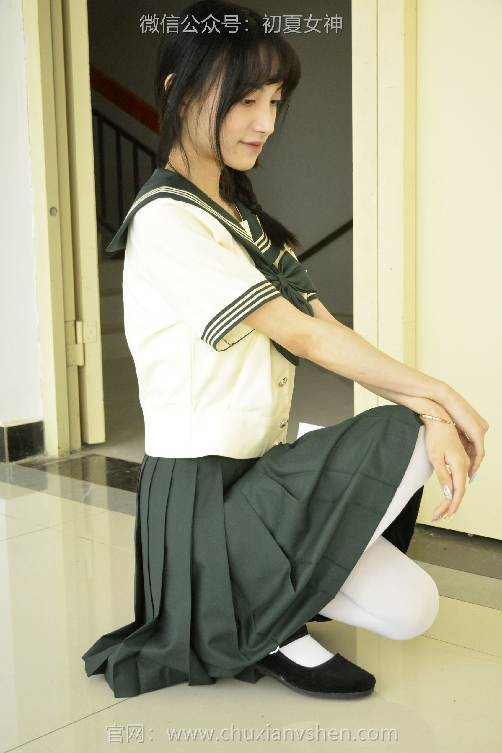 图片[66]-初夏女神 NO.098 柒柒 绿色水手服[140P] – 速更版-美库