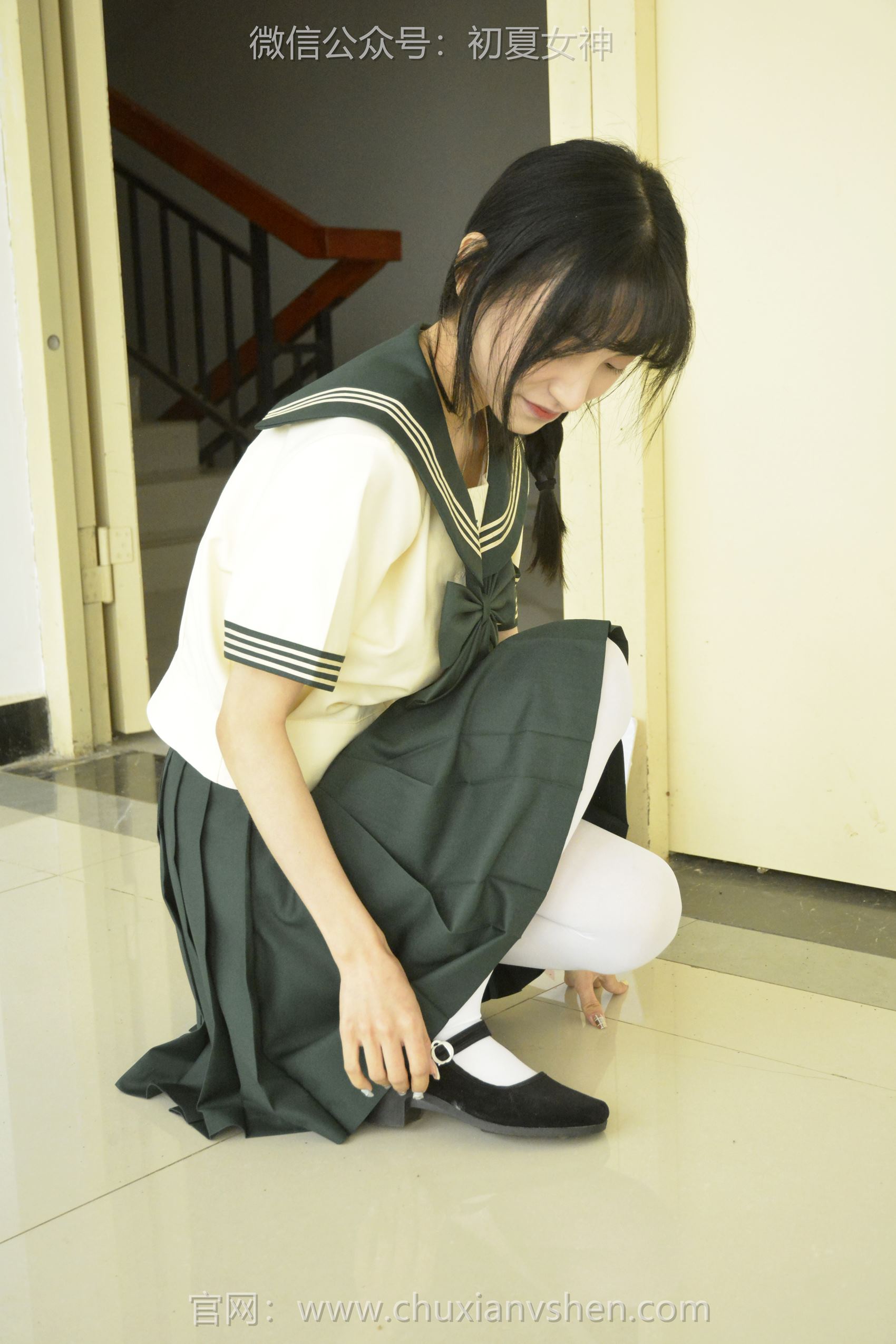 图片[67]-初夏女神 NO.098 柒柒 绿色水手服[140P] – 速更版-美库