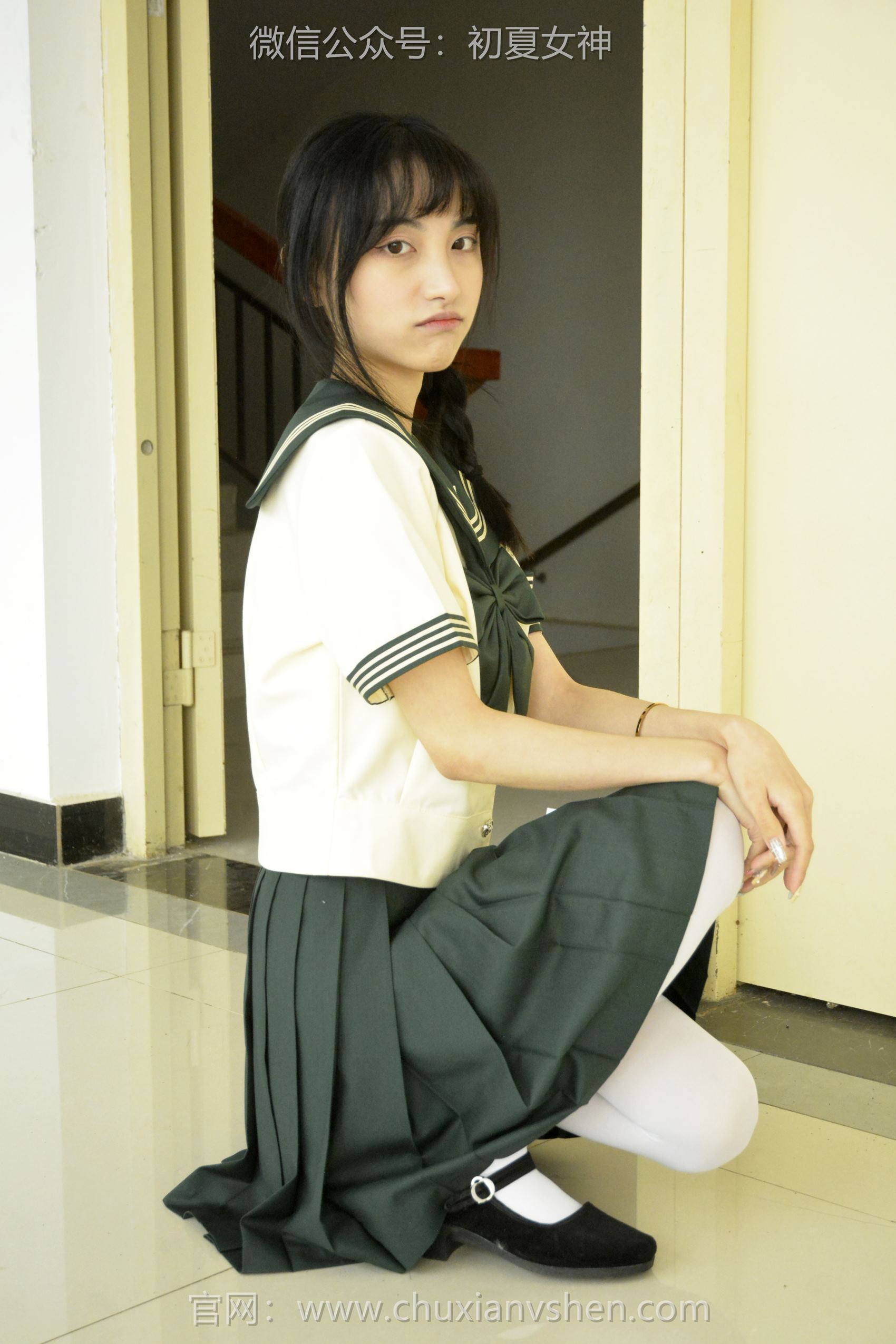 图片[69]-初夏女神 NO.098 柒柒 绿色水手服[140P] – 速更版-美库