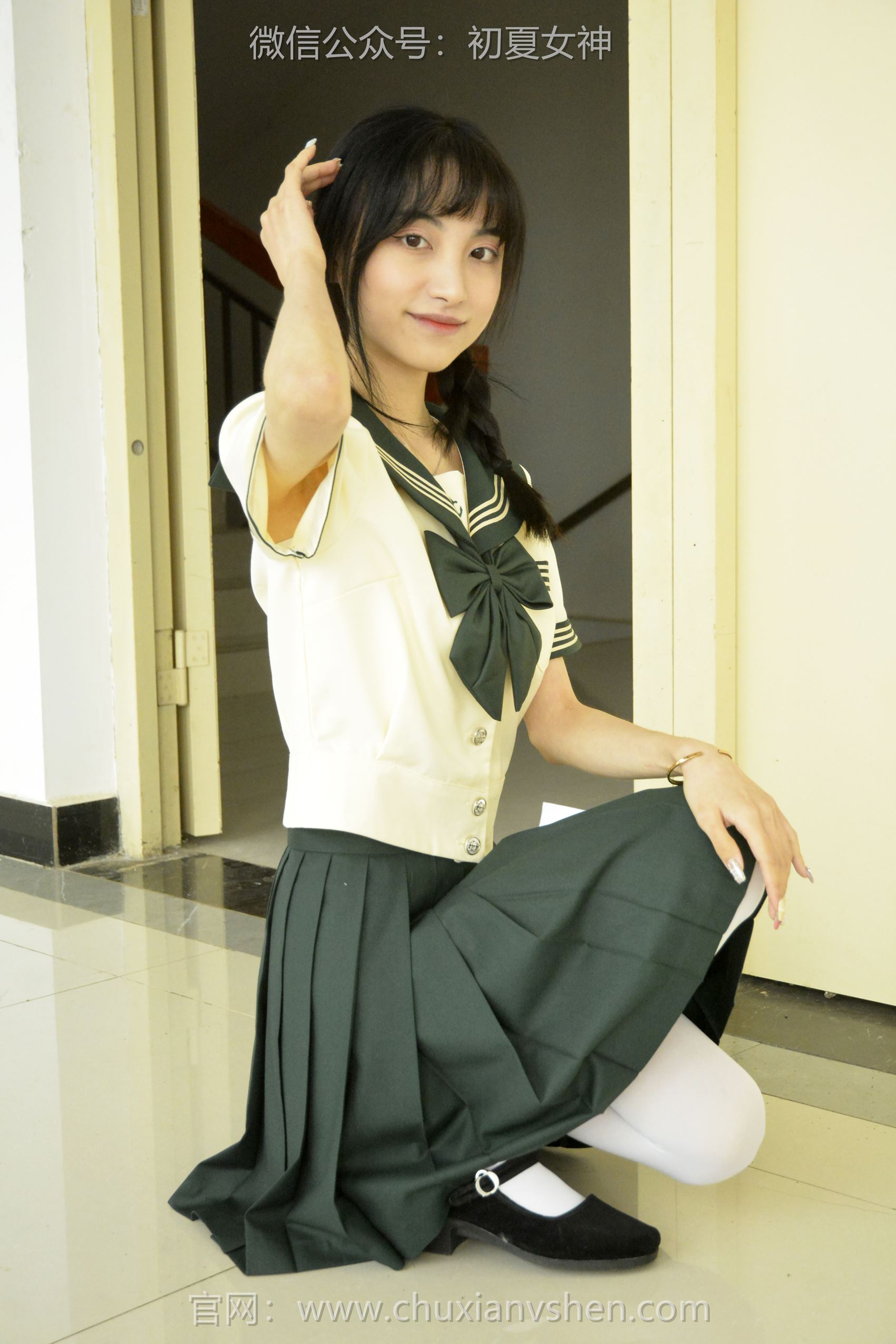 图片[70]-初夏女神 NO.098 柒柒 绿色水手服[140P] – 速更版-美库