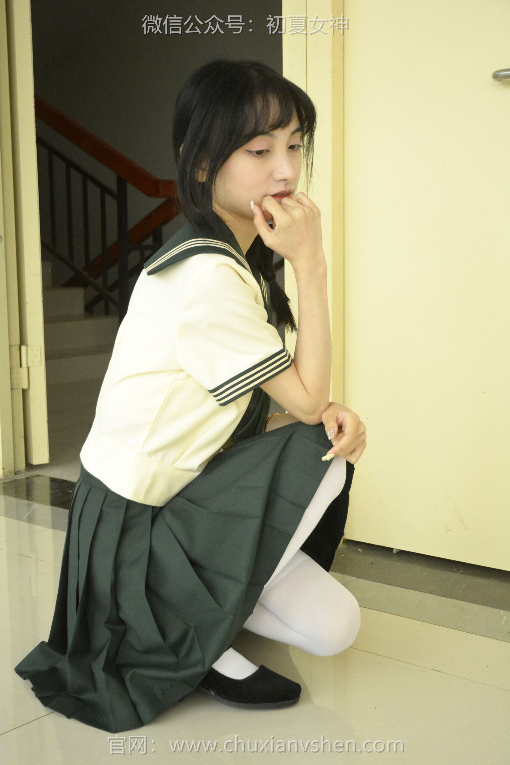 图片[73]-初夏女神 NO.098 柒柒 绿色水手服[140P] – 速更版-美库