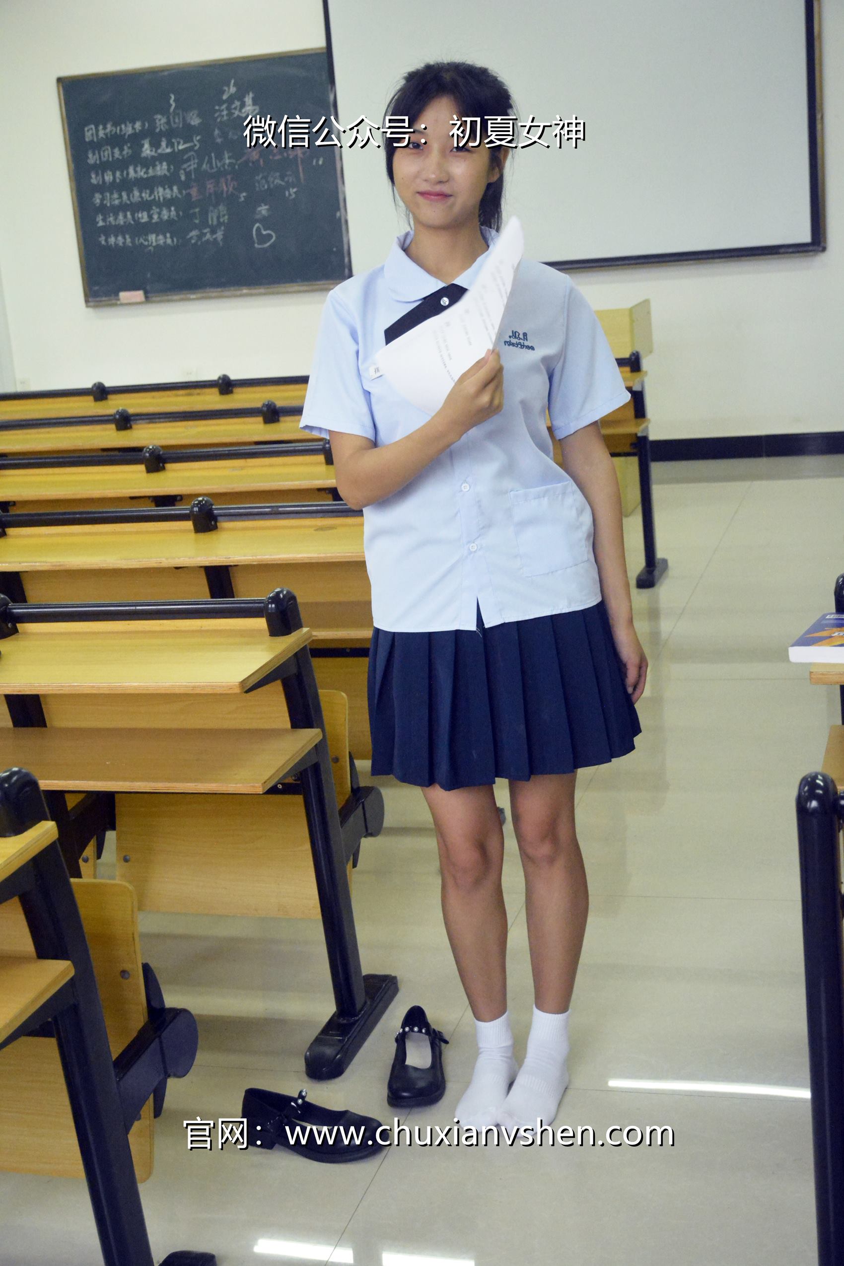 图片[57]-初夏女神 NO.099 点点 异国校服[155P] – 速更版-美库